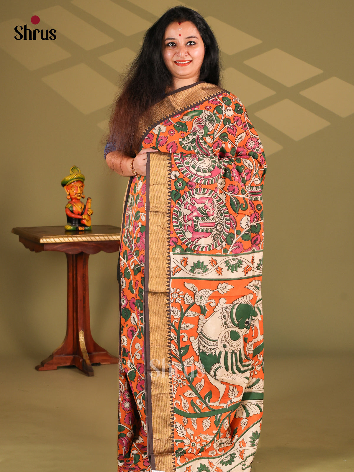 DES28203 - chennur-kalamkari Saree - Shop on Shrus.com