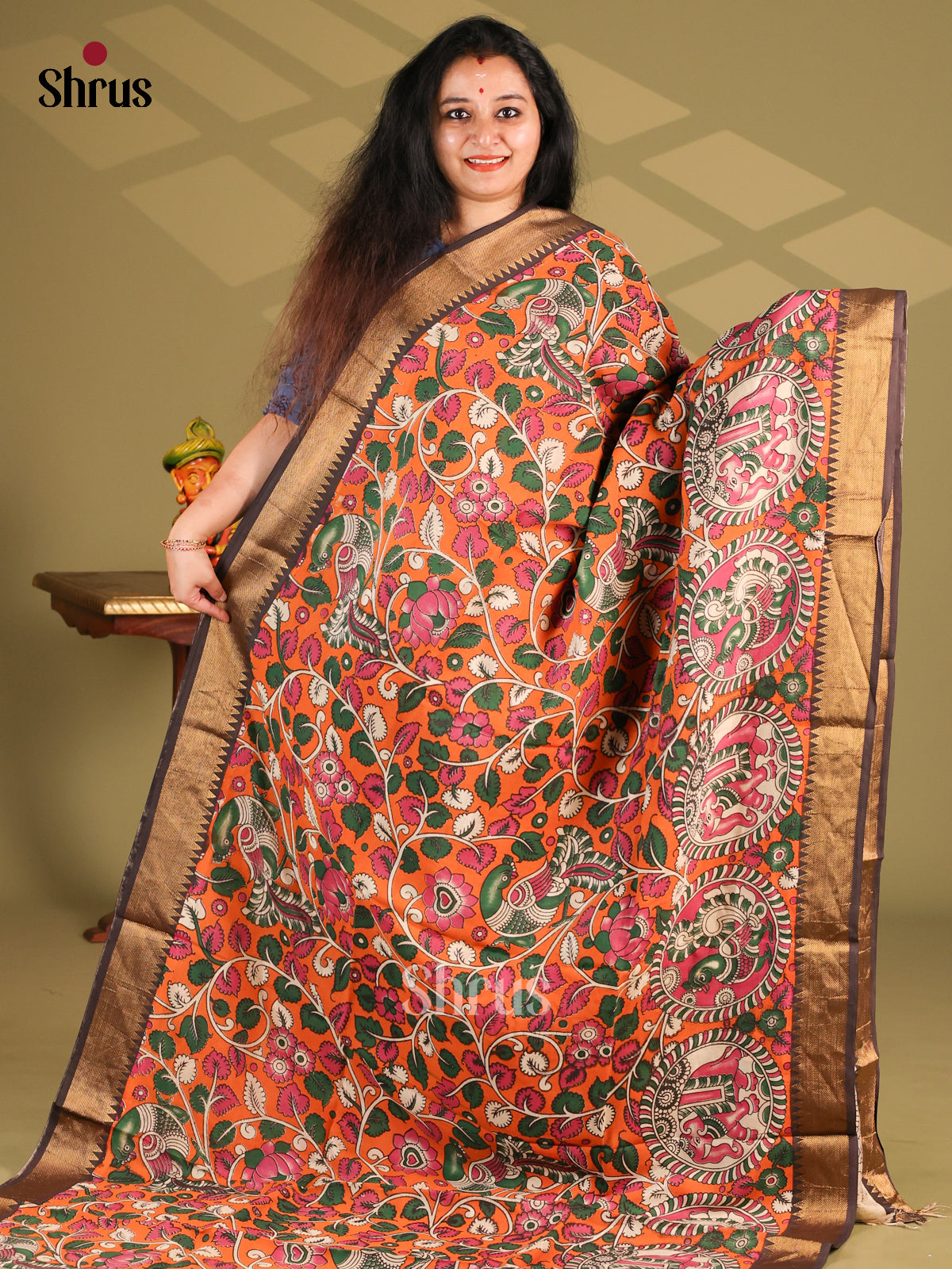 DES28203 - chennur-kalamkari Saree - Shop on Shrus.com