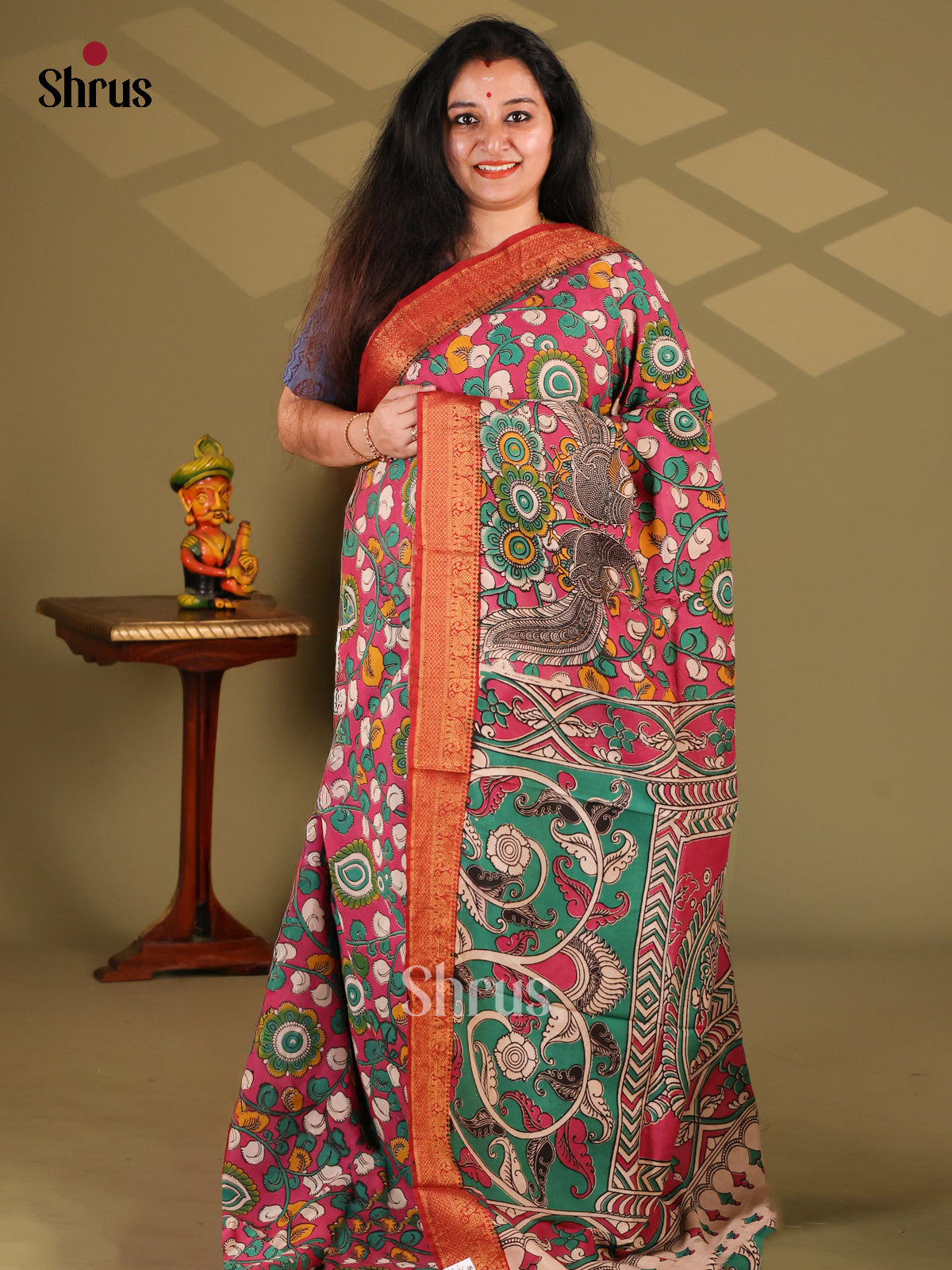 DES28208- chennur-kalamkari Saree - Shop on Shrus.com