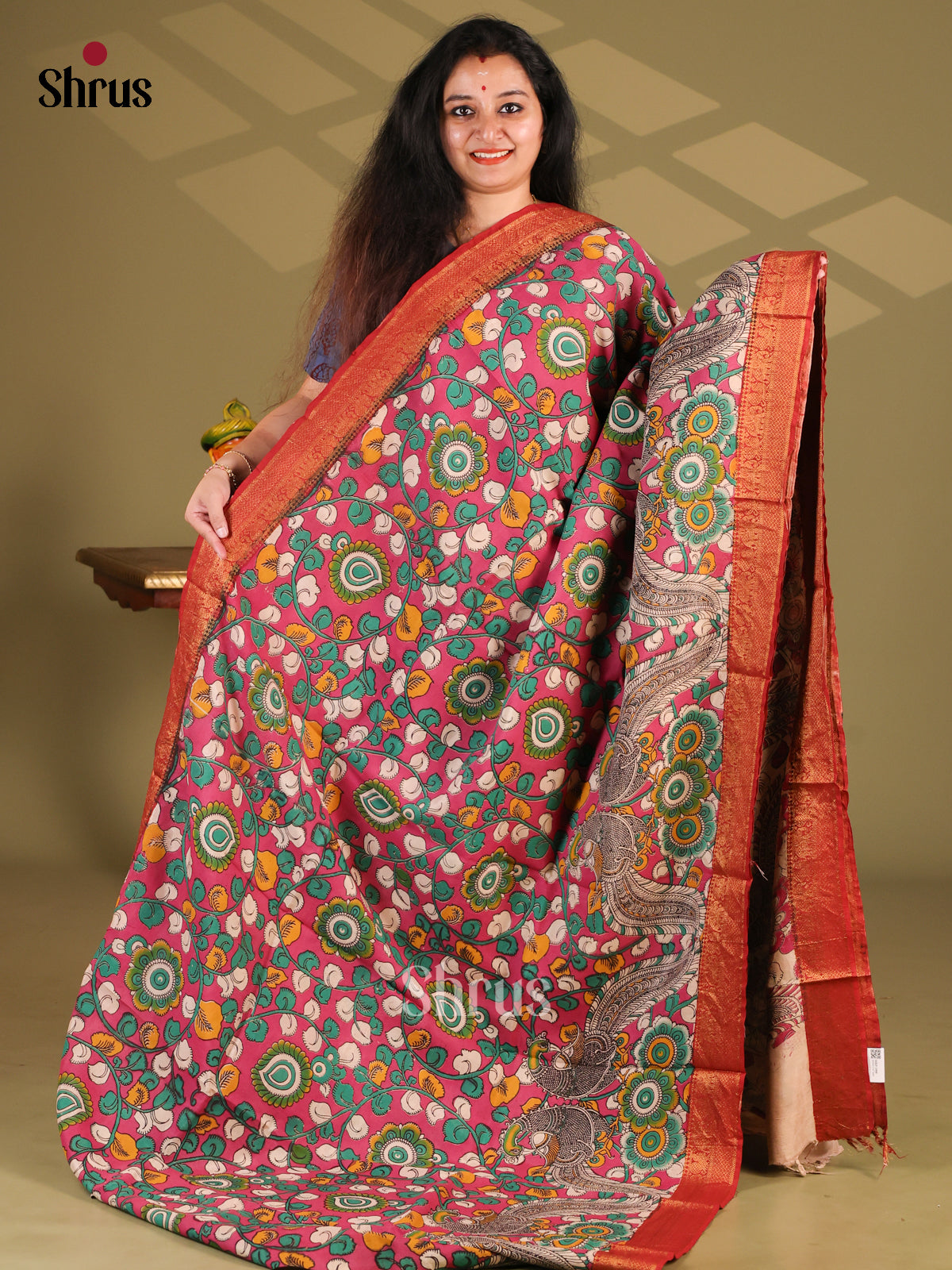 DES28208- chennur-kalamkari Saree - Shop on Shrus.com