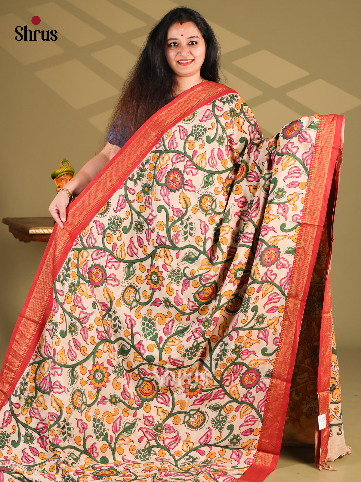 DES28209 - chennur-kalamkari Saree - Shop on Shrus.com