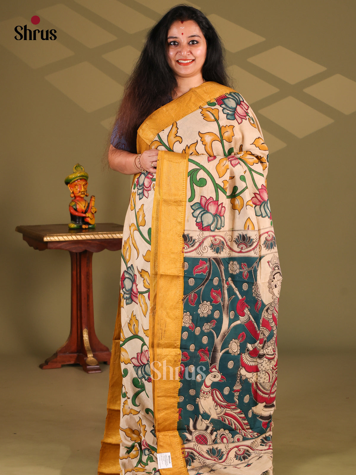 DES28211- chennur-kalamkari Saree - Shop on Shrus.com