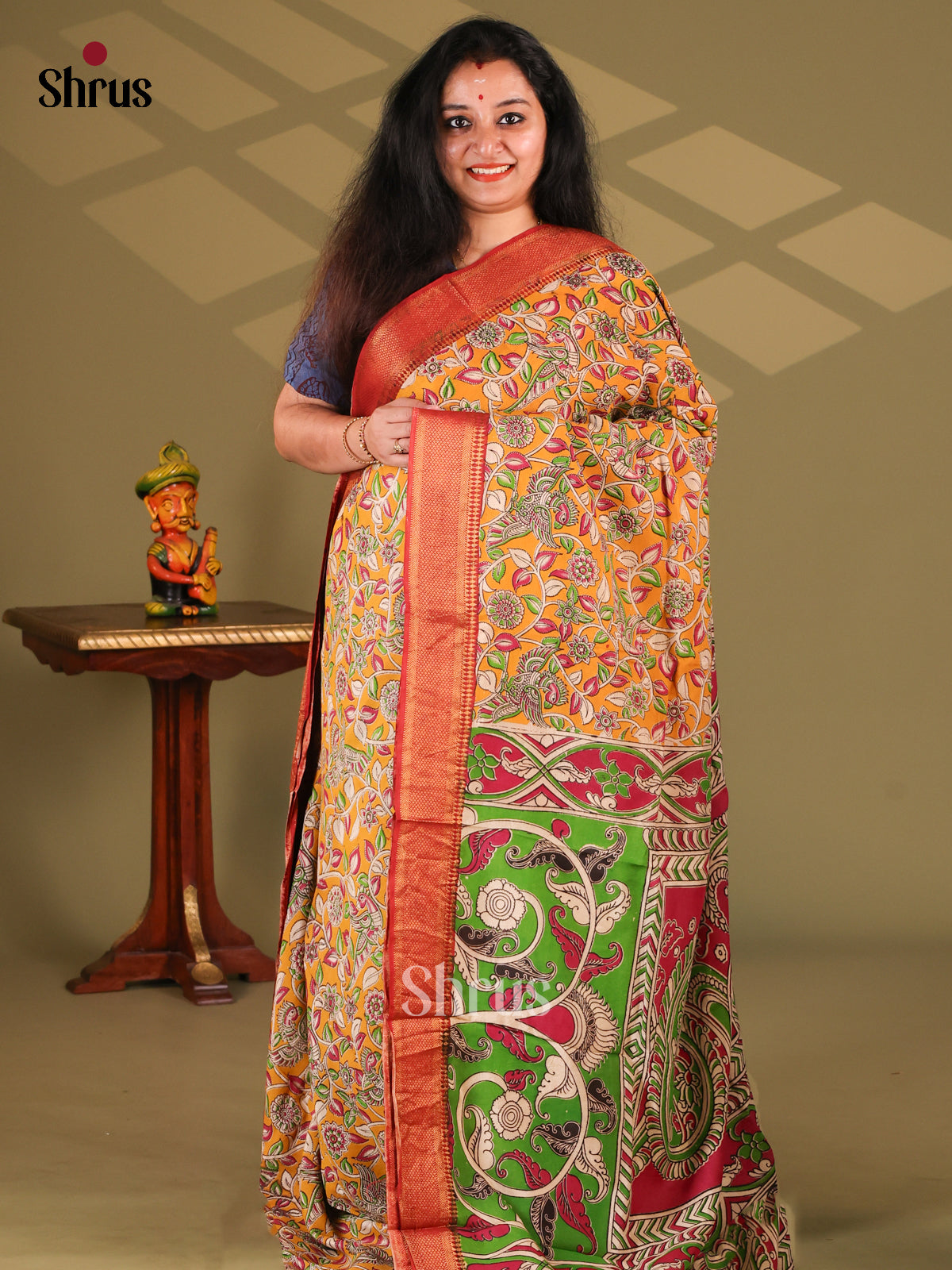 DES28212 - chennur-kalamkari Saree - Shop on Shrus.com