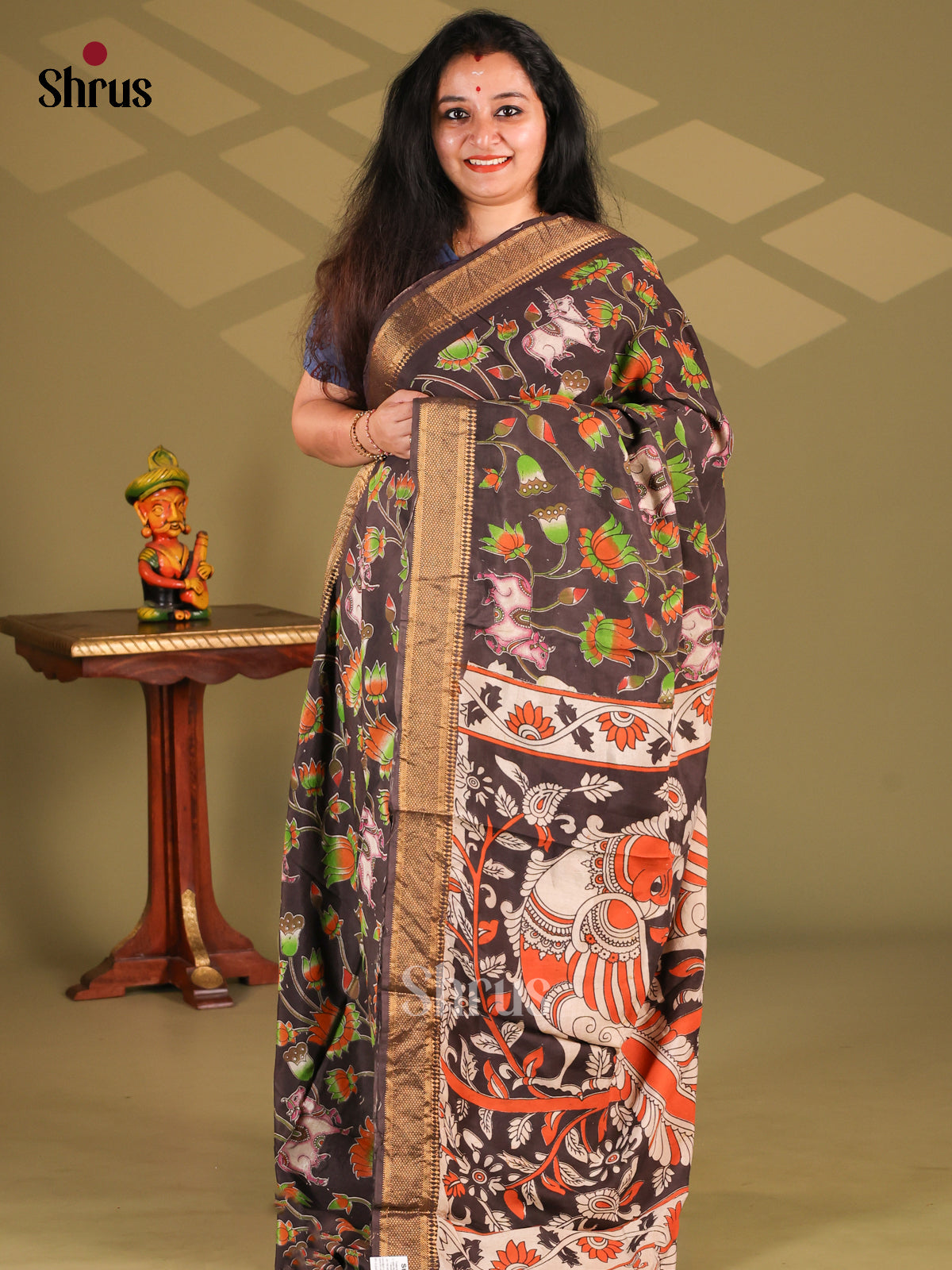 DES28213 - chennur-kalamkari Saree - Shop on Shrus.com