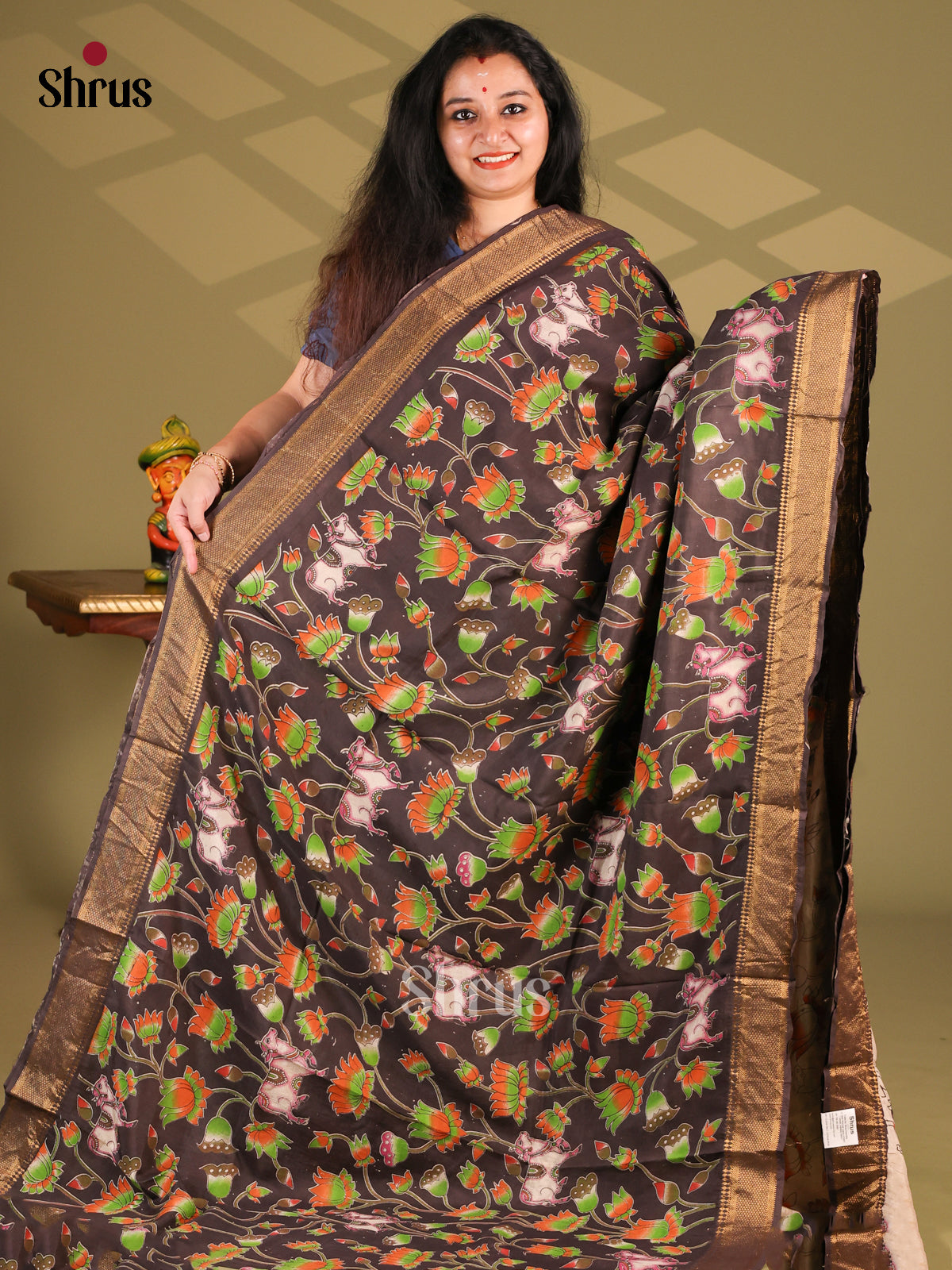 DES28213 - chennur-kalamkari Saree - Shop on Shrus.com