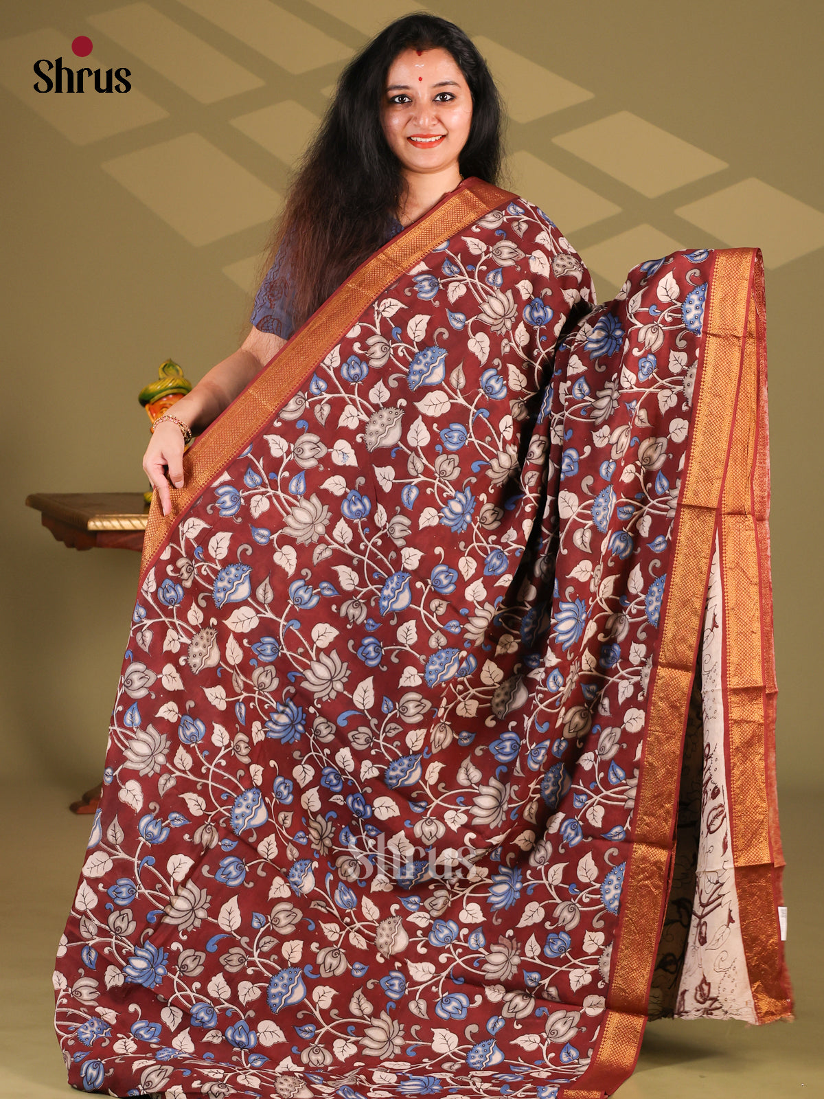 DES28217 - chennur-kalamkari Saree - Shop on Shrus.com