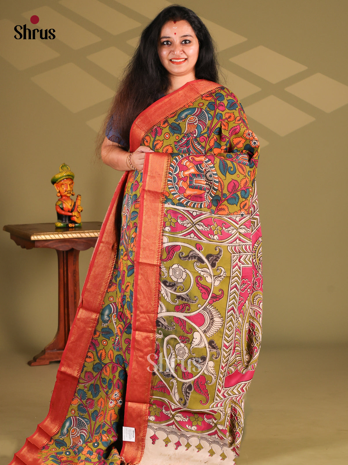 DES28218 - chennur-kalamkari Saree - Shop on Shrus.com