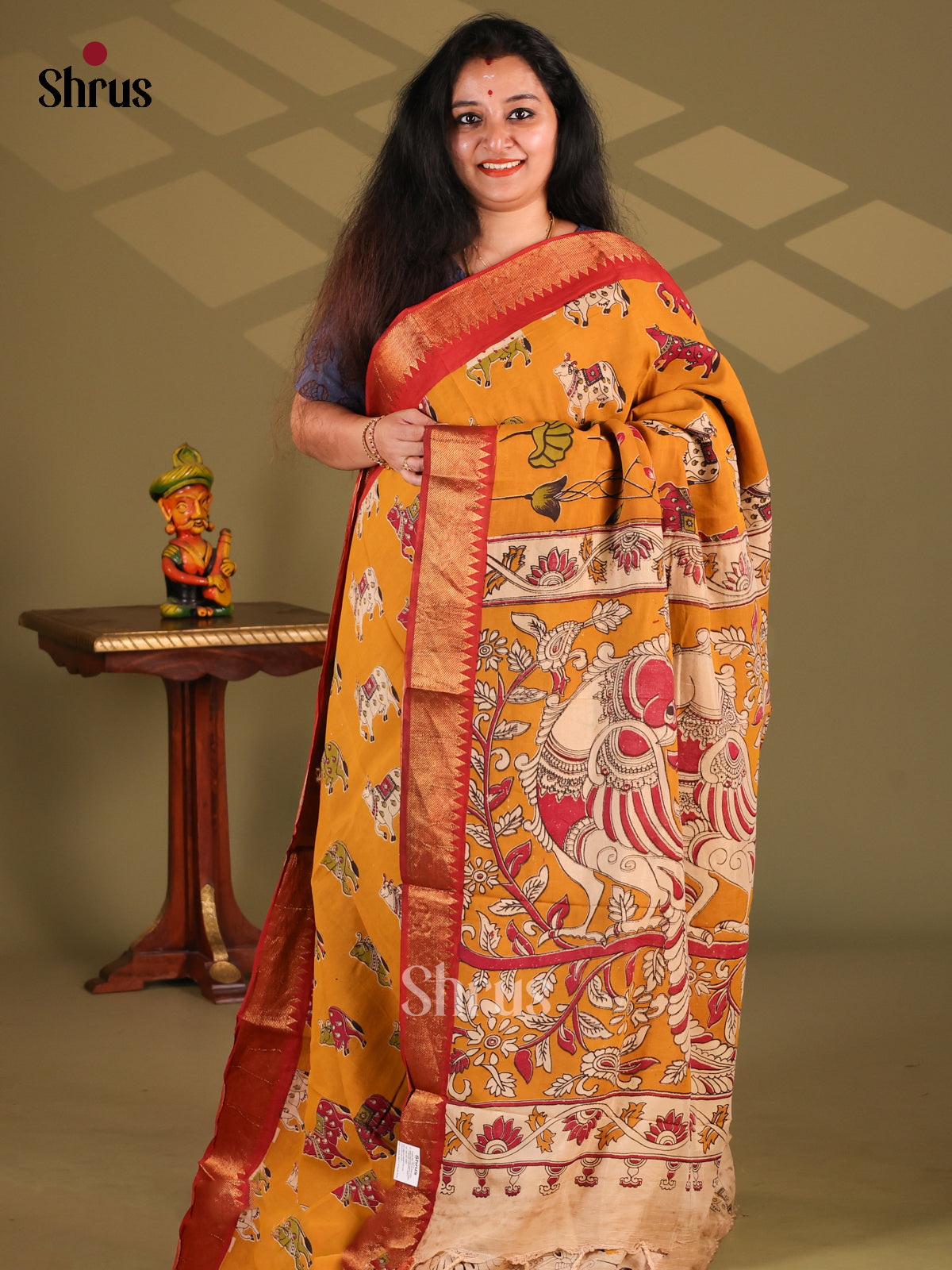 DES28219- chennur-kalamkari Saree - Shop on Shrus.com