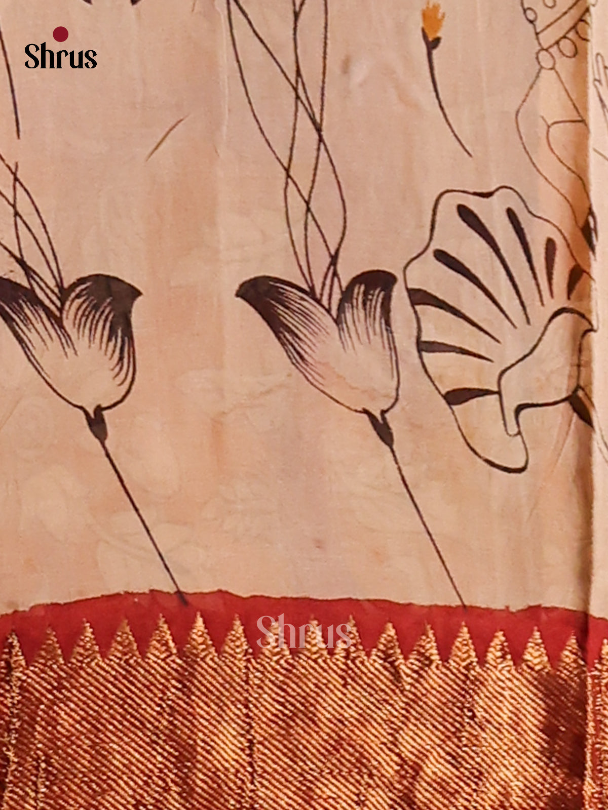 DES28219- chennur-kalamkari Saree - Shop on Shrus.com