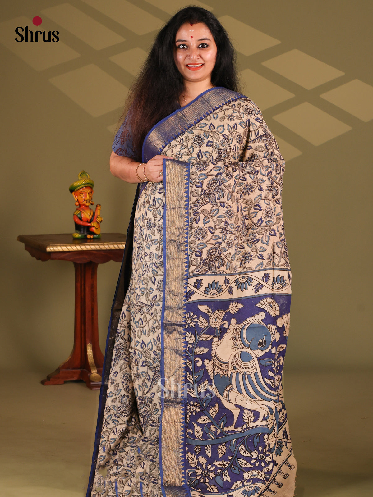 DES28220- chennur-kalamkari Saree - Shop on Shrus.com