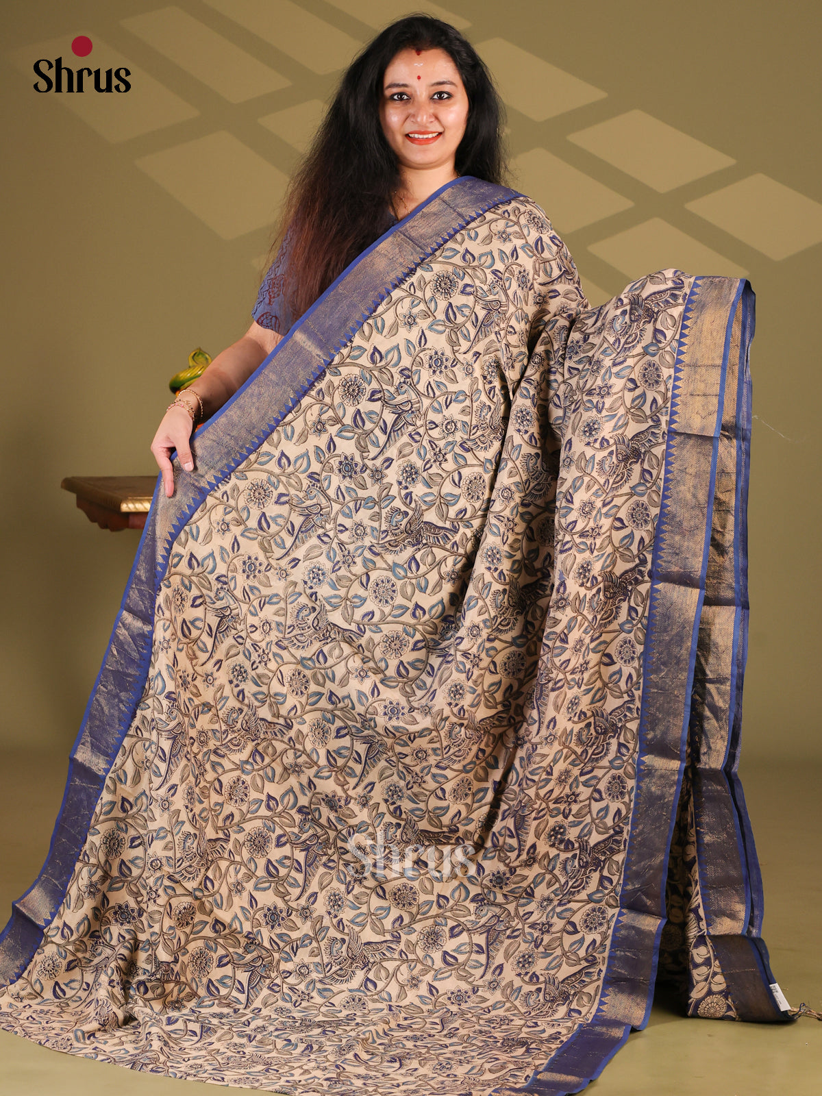 DES28220- chennur-kalamkari Saree - Shop on Shrus.com