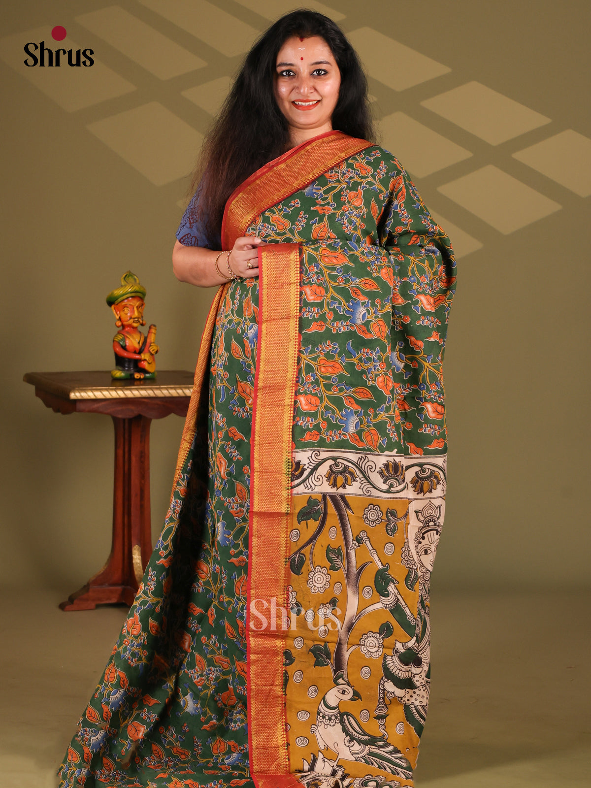 DES28221- chennur-kalamkari Saree - Shop on Shrus.com