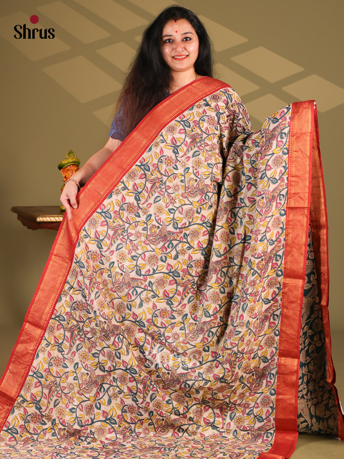 DES28224 - chennur-kalamkari Saree - Shop on Shrus.com