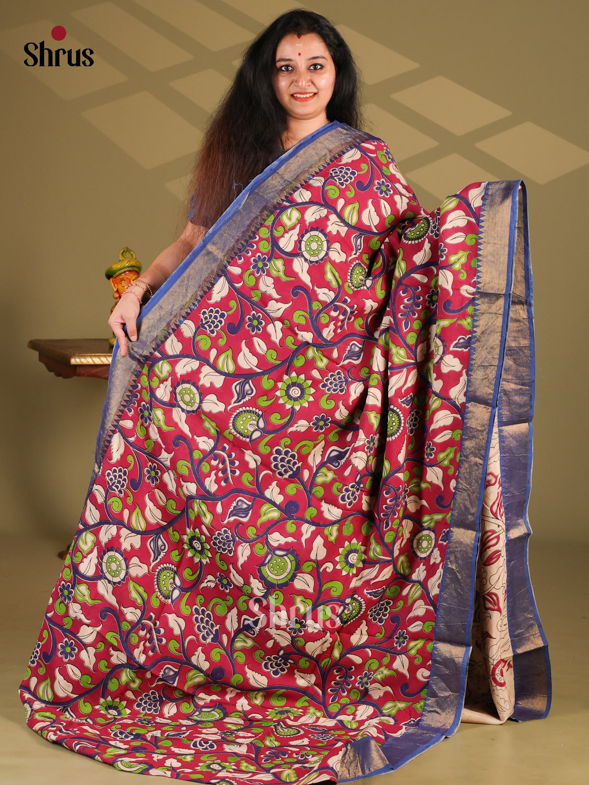 DES28228- chennur-kalamkari Saree - Shop on Shrus.com