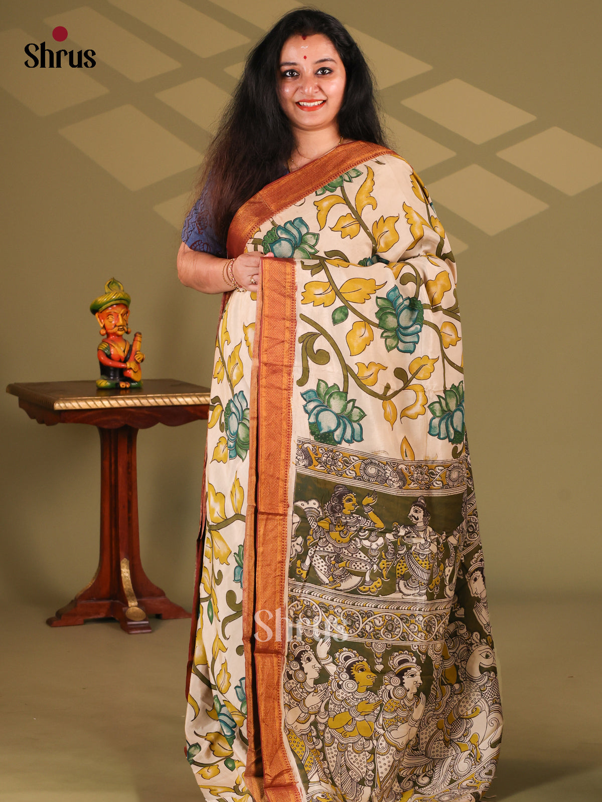 DES28229 - chennur-kalamkari Saree - Shop on Shrus.com