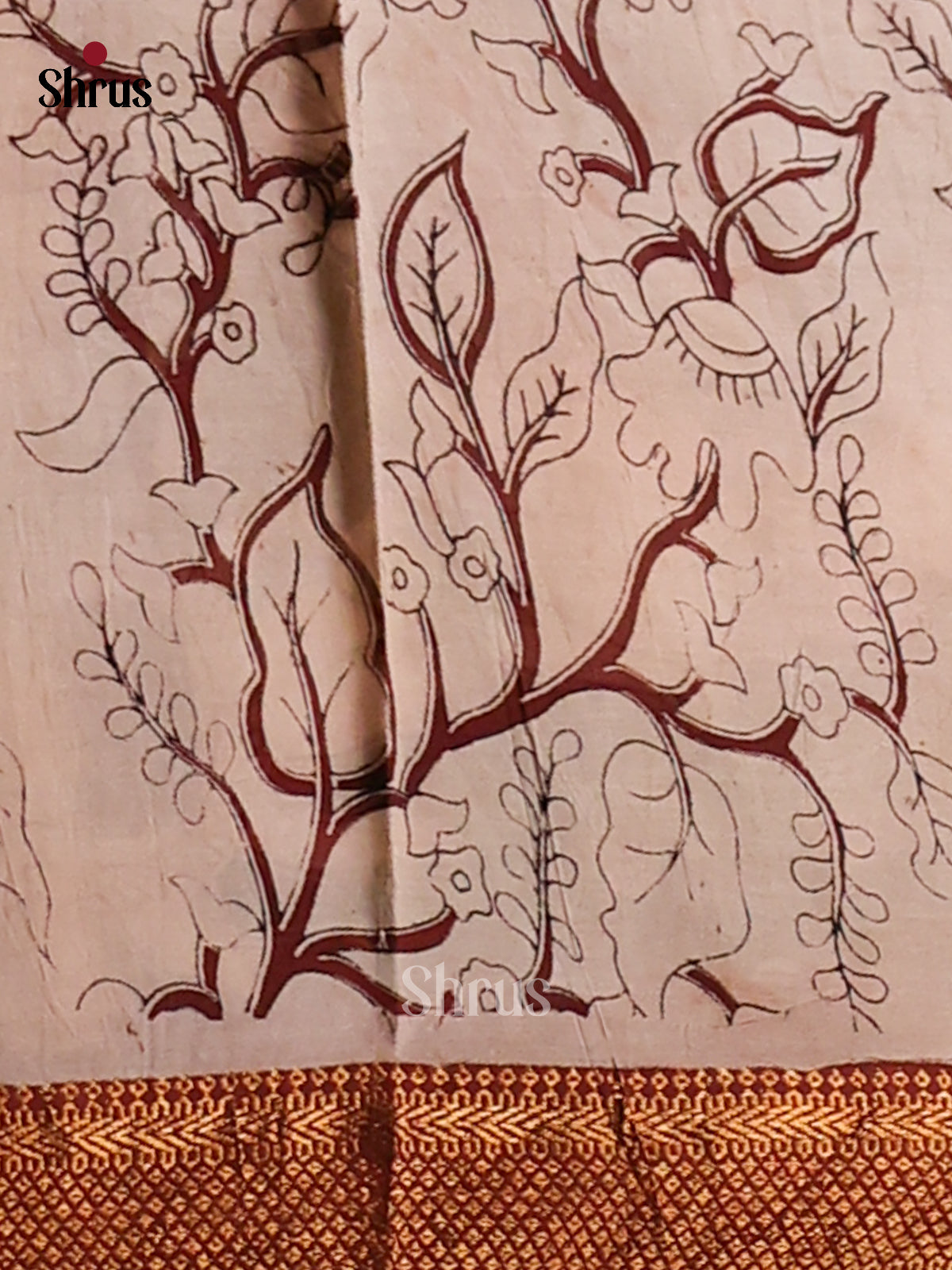 DES28230- chennur-kalamkari Saree - Shop on Shrus.com