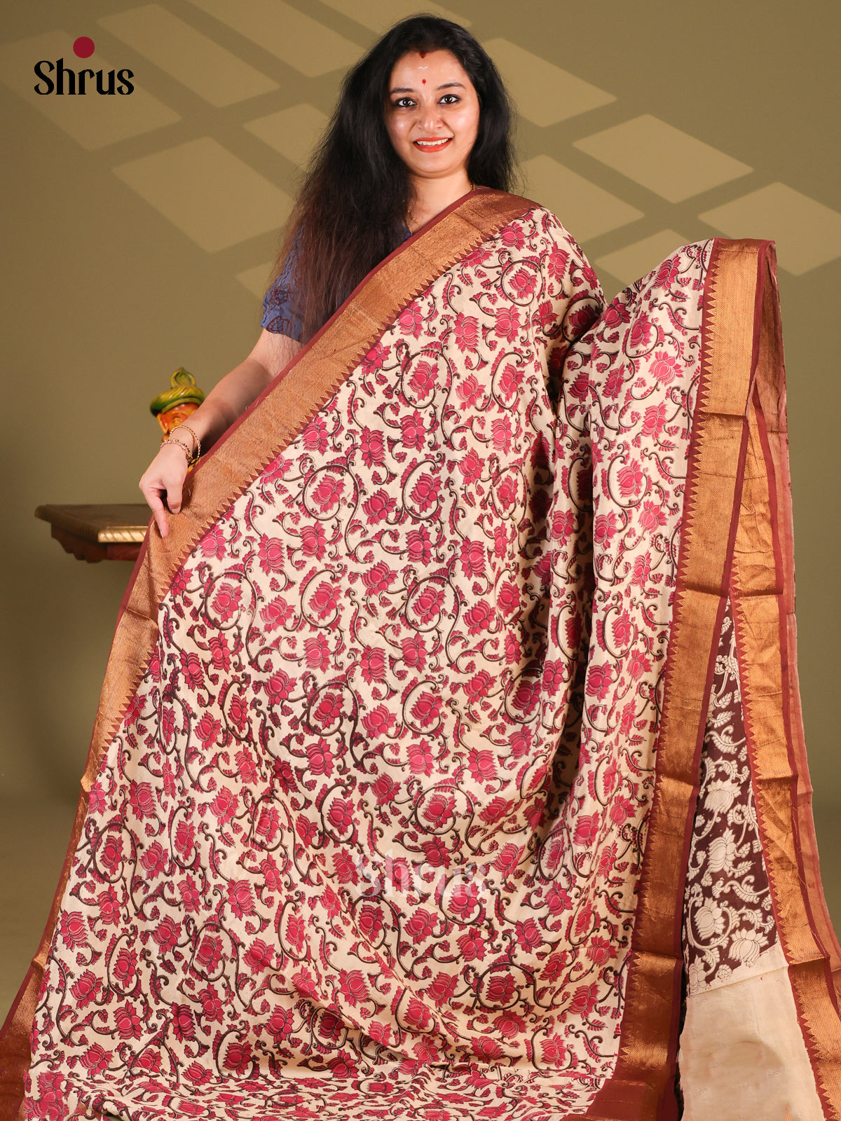 DES28231 - chennur-kalamkari Saree - Shop on Shrus.com