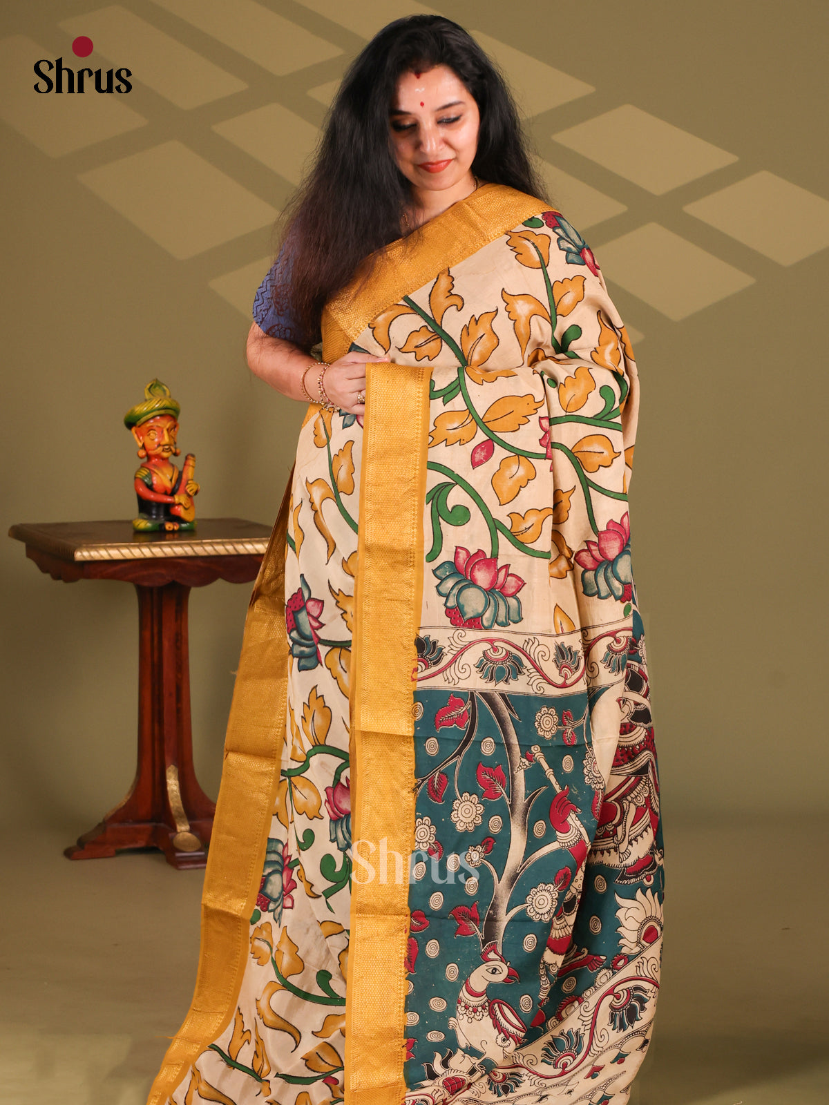 DES28232 - chennur-kalamkari Saree - Shop on Shrus.com