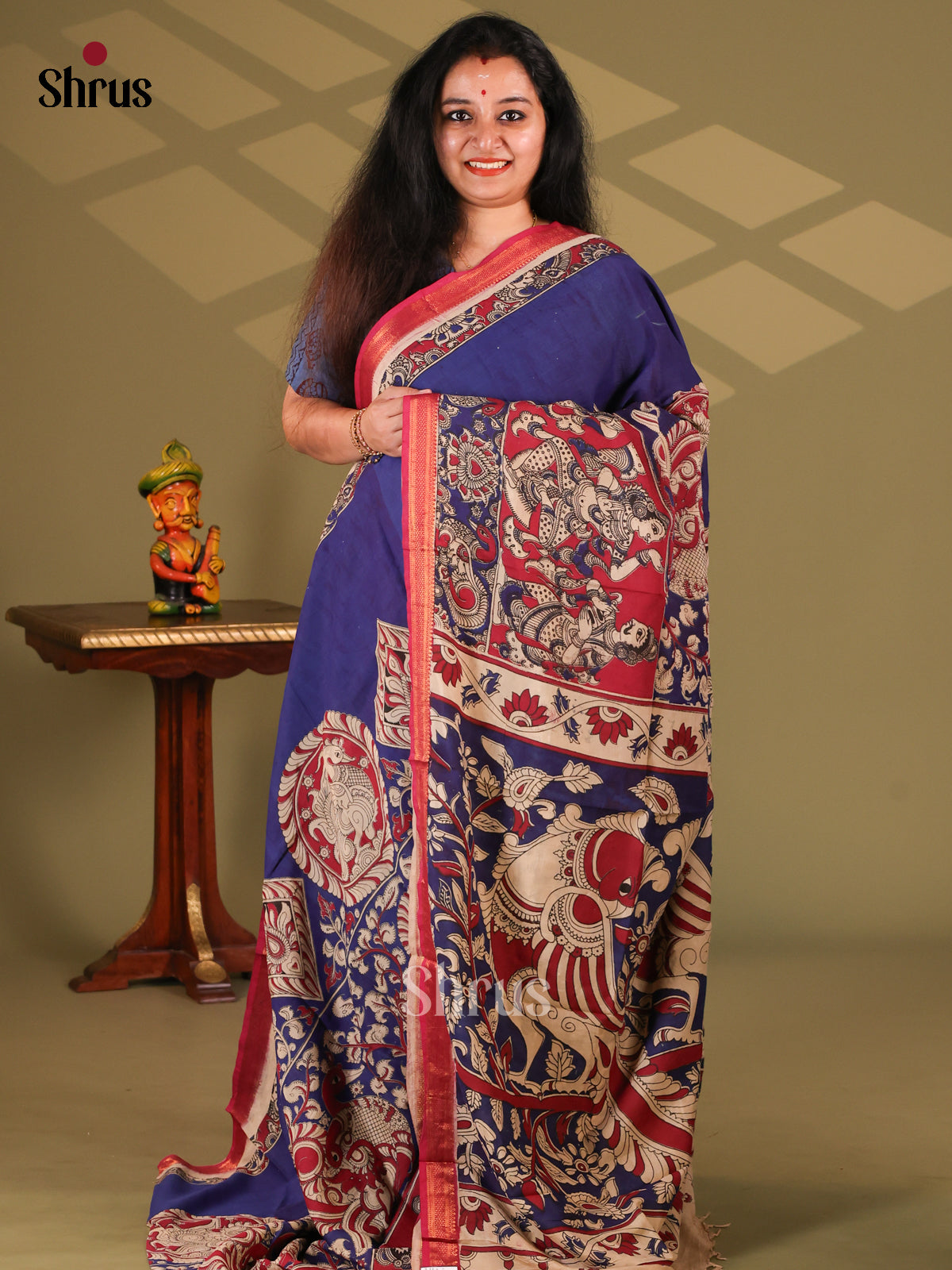 DES28235 - chennur-kalamkari Saree - Shop on Shrus.com