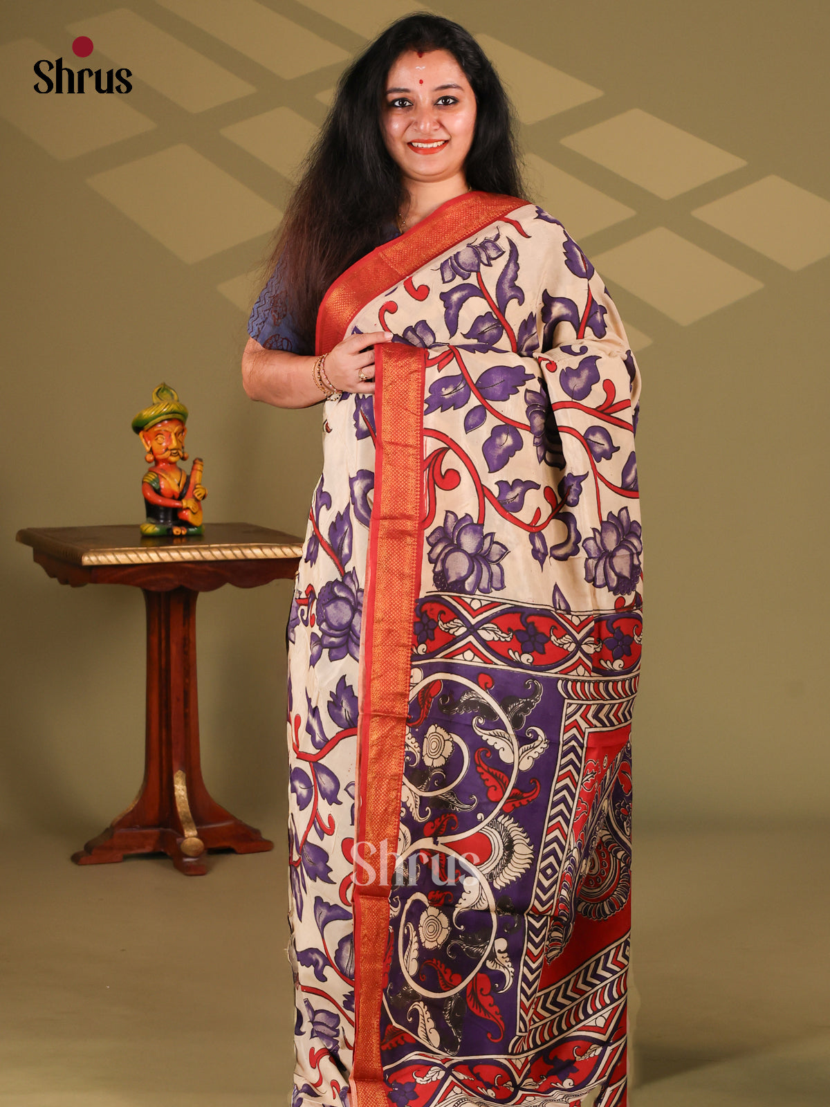 DES28237 - chennur-kalamkari Saree - Shop on Shrus.com