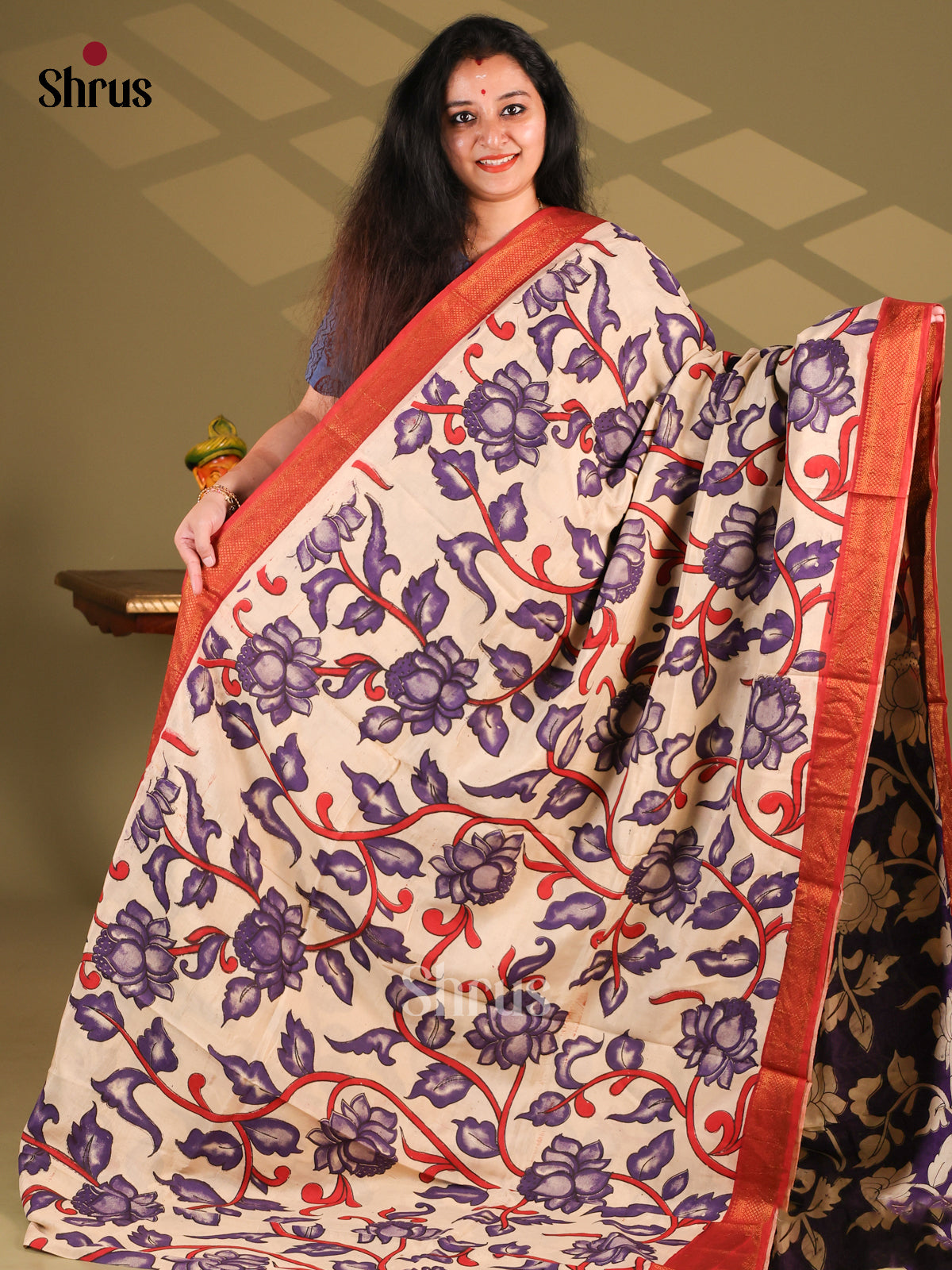 DES28237 - chennur-kalamkari Saree - Shop on Shrus.com