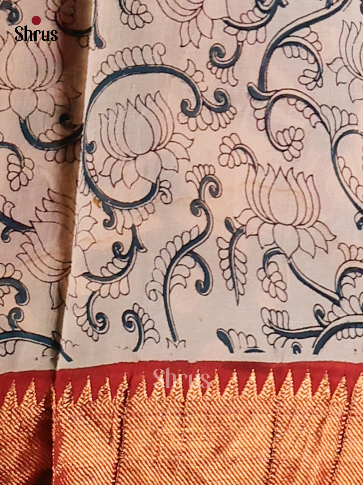 DES28239- chennur-kalamkari Saree - Shop on Shrus.com