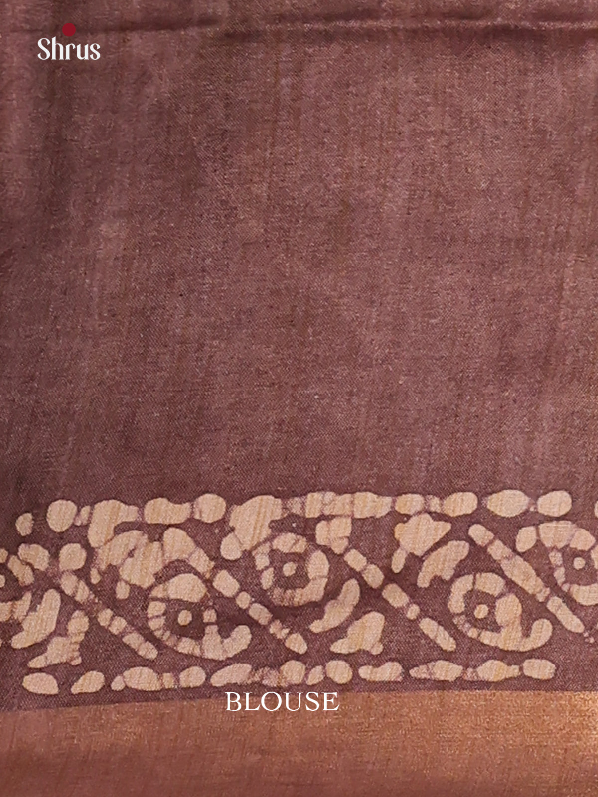 Pink & Brown- Bhatik Saree - Shop on Shrus.com