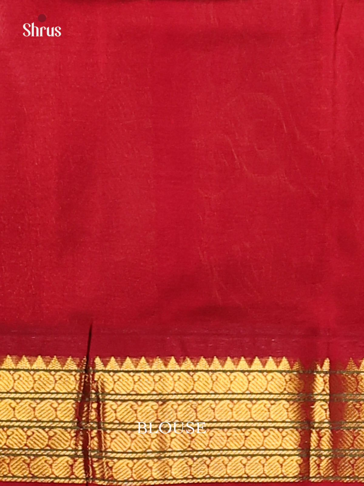 Serene Green & Red Silk Cotton Saree With Mango Buttas & Zari Woven Border - Shop on Shrus.com