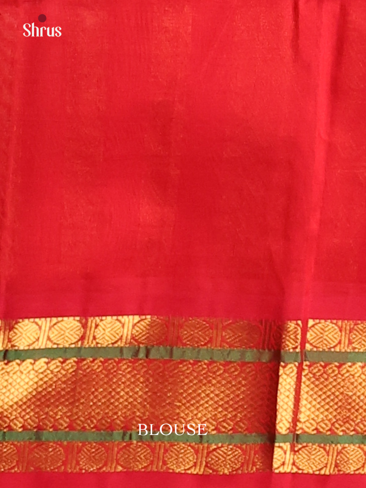 Vibrant Royal Blue & Red Silk Cotton Saree With Maanga Buttas & Rich Zari Border - Shop on Shrus.com