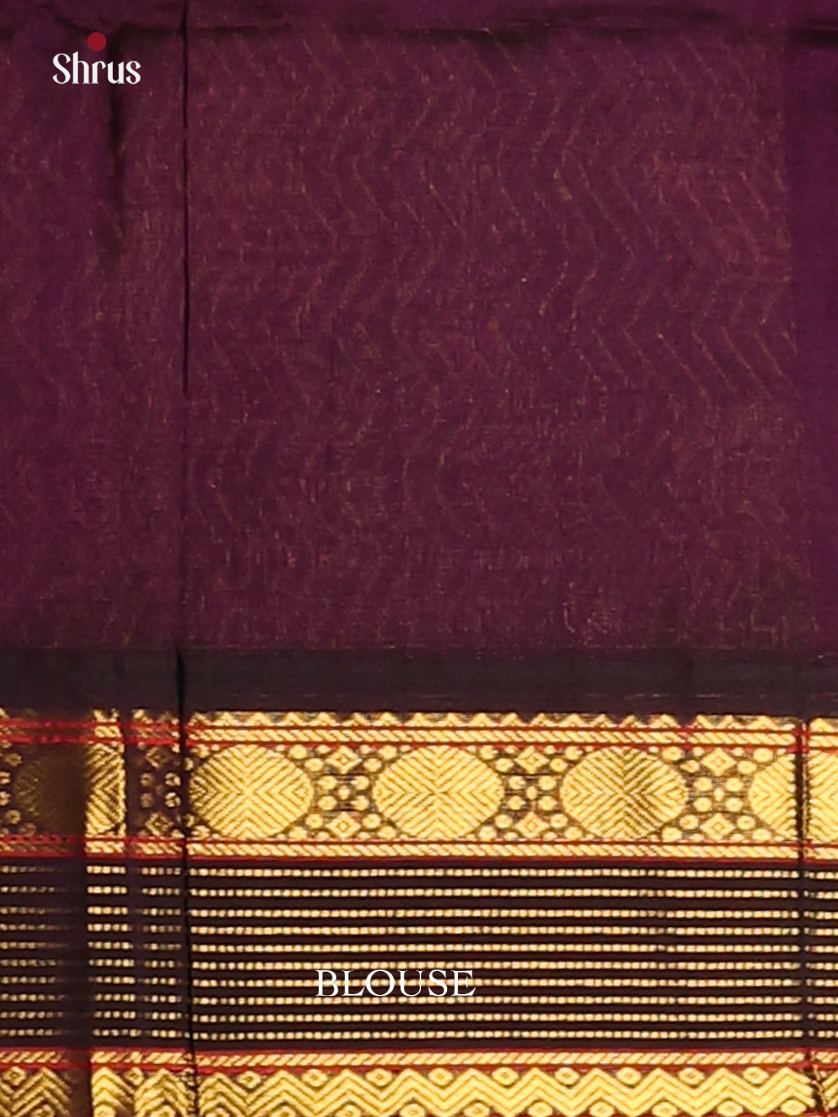 Vibrant Red & Purple Silk Cotton Saree With Circle Motifs & Zari Woven Zari Stripes Border - Shop on Shrus.com