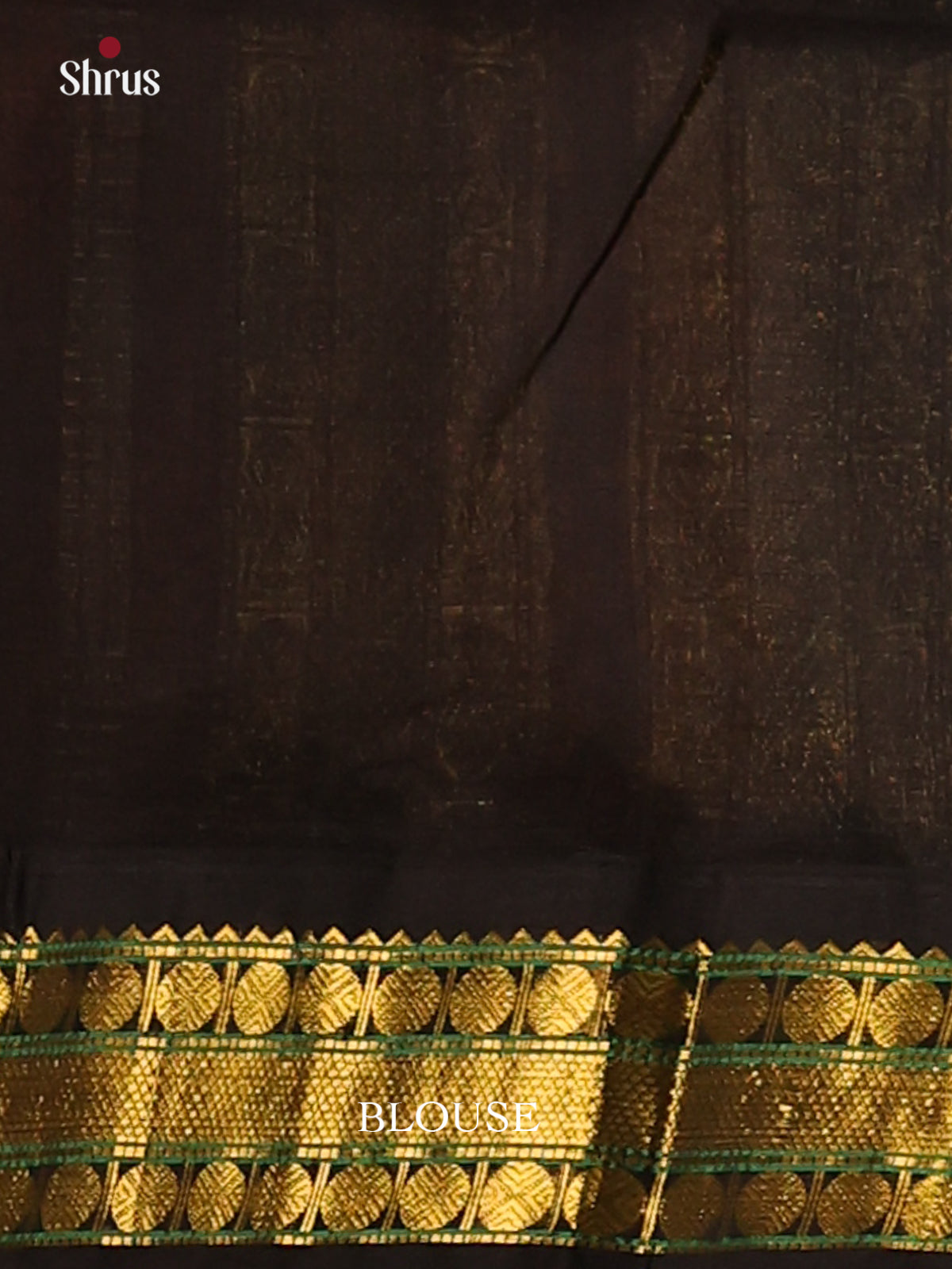 Lustrous Mambala Yellow Silk Cotton Saree with checks & black zari border - Shop on Shrus.com