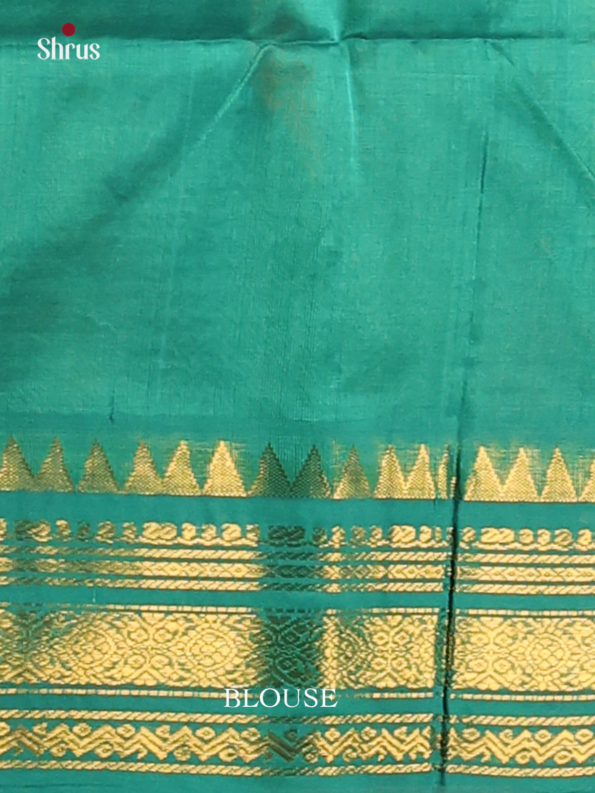 Beautiful Purple Silk Cotton Saree with Gold Zari Checks with Teal Green accent - Shop on Shrus.com