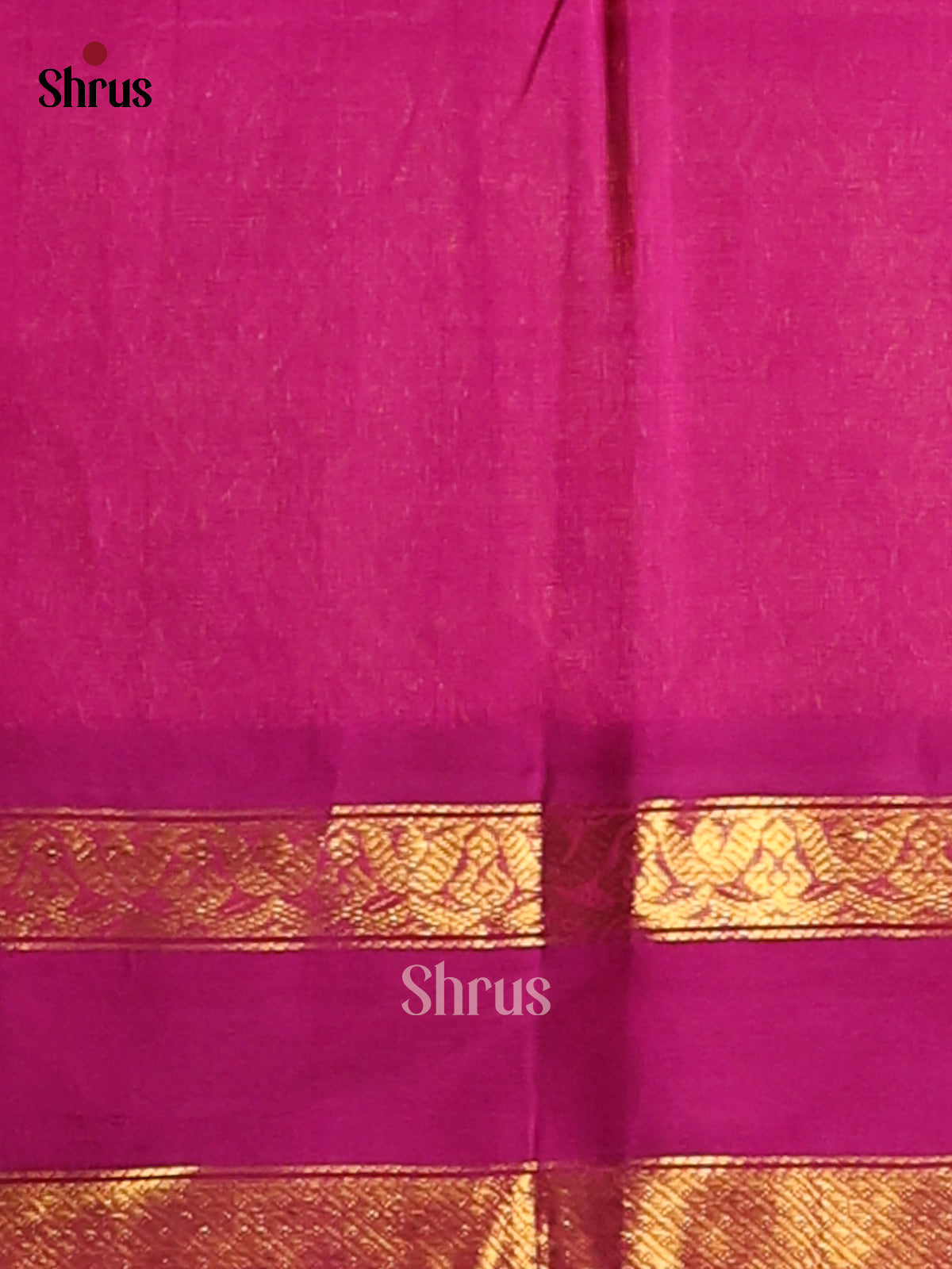 Lustrous Mambala Yellow Silk Cotton Saree with contrast Majenta Rettaipet border - Shop on Shrus.com