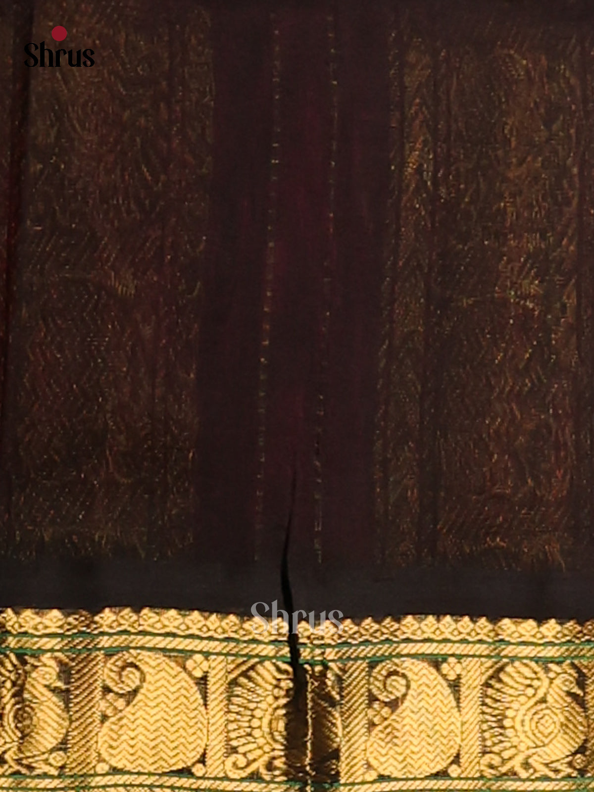 Pink and Brown Silk Cotton Saree gleams with zari peacock, paisleys buttas -1