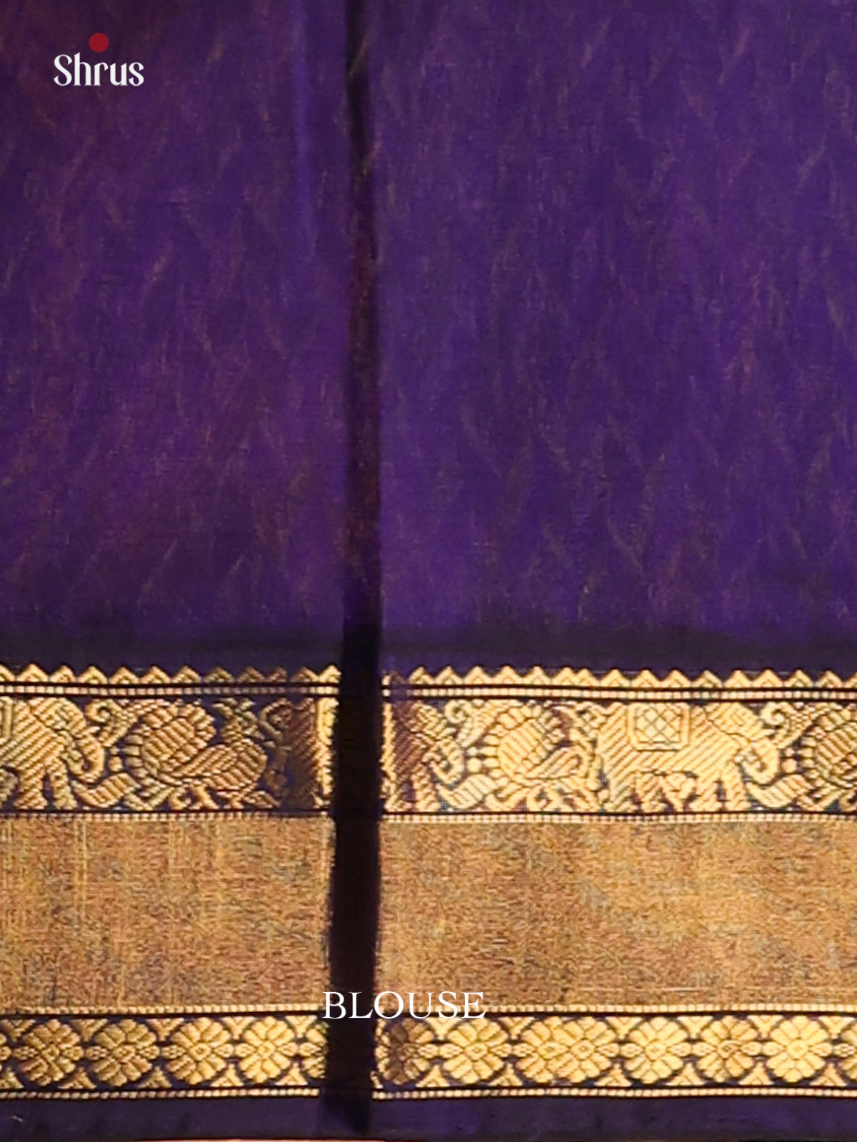 Radiant Orangish Pink Silk Cotton Saree with Zari Buttas & Purple Zari Pallu - Shop on Shrus.com