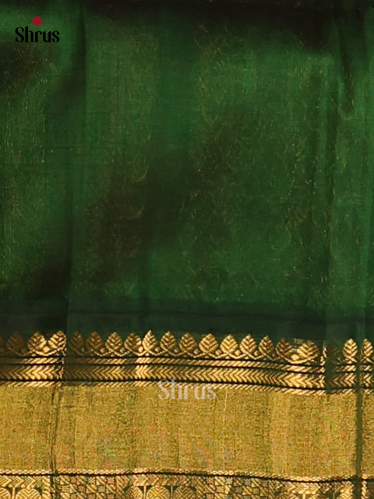 Pink and Green Silk Cotton Saree with zari criss cross checks brocade -1
