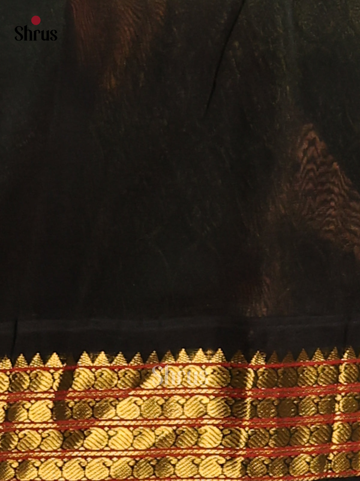 Pretty Sky Blue Silk Cotton Saree with gold zari manga butta , black zari border - Shop on Shrus.com