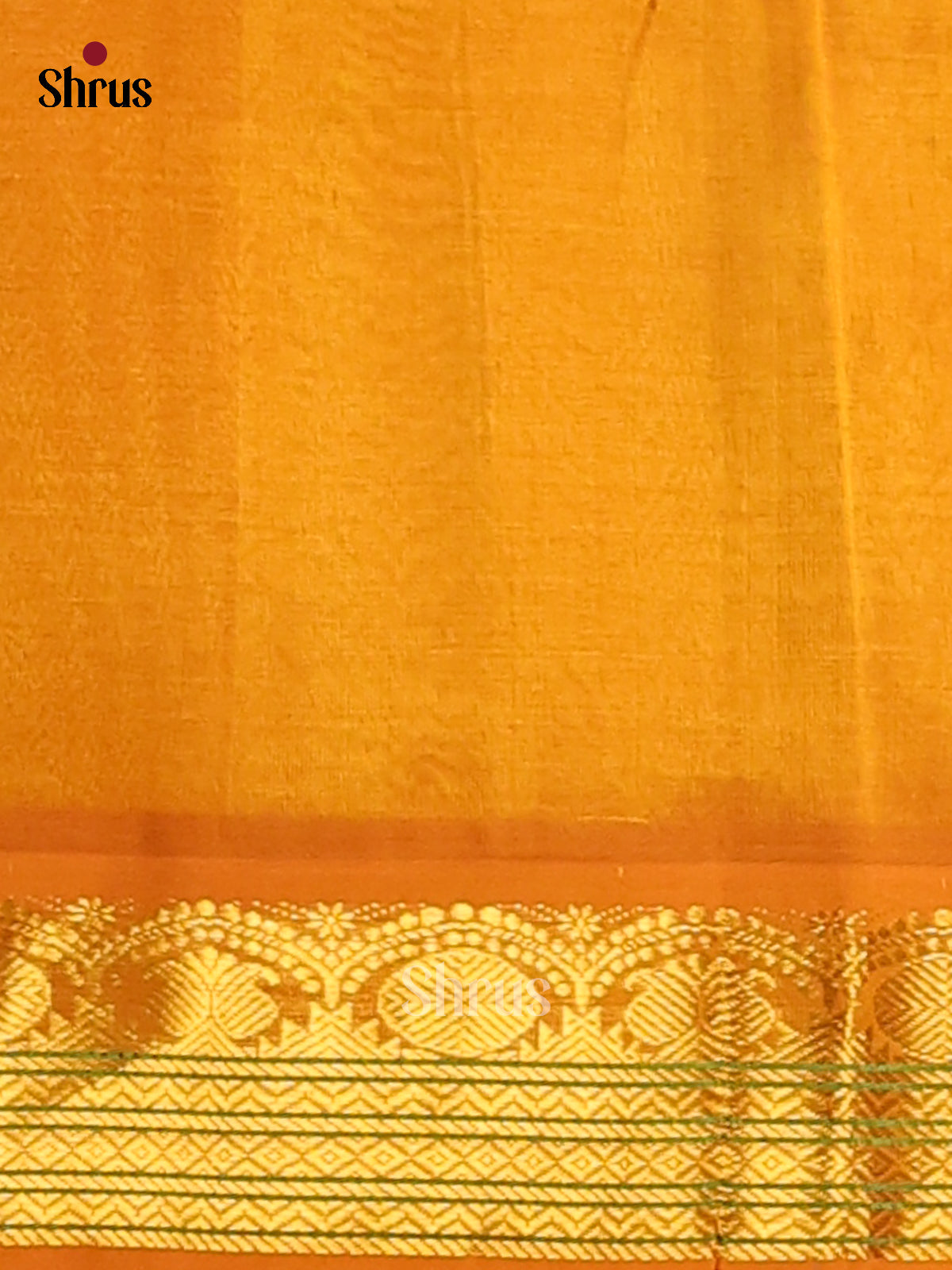 Ethereal Violet Silk Cotton Saree with gold zari buttas , contrast floral vine border - Shop on Shrus.com
