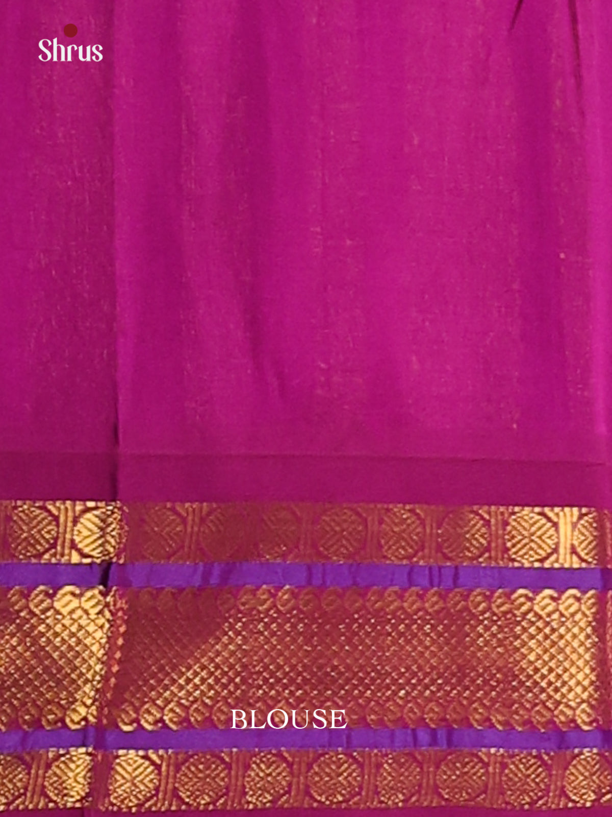 Bright Mustard Silk Cotton Saree with purple zari striped pallu - Shop on Shrus.com