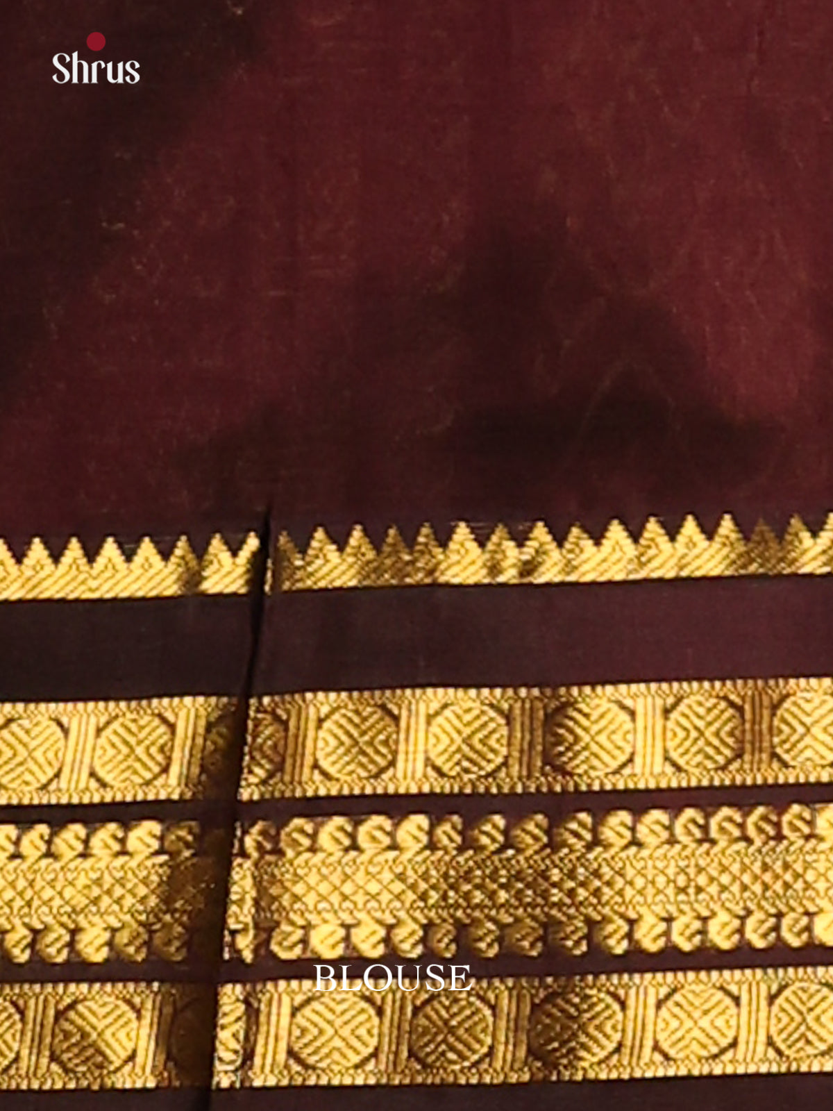 Charming Baby pink Silk Cotton Saree with brown zari brocade pallu - Shop on Shrus.com