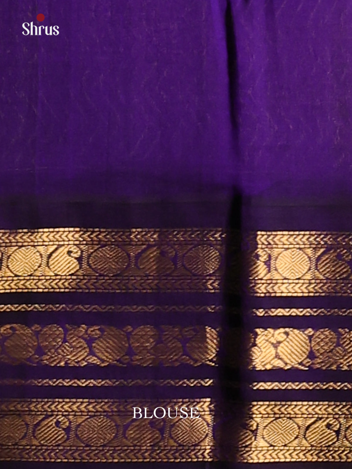 Vibrant Sky Blue Silk Cotton Saree with contrast blue zari wavy stripes brocade pallu - Shop on Shrus.com
