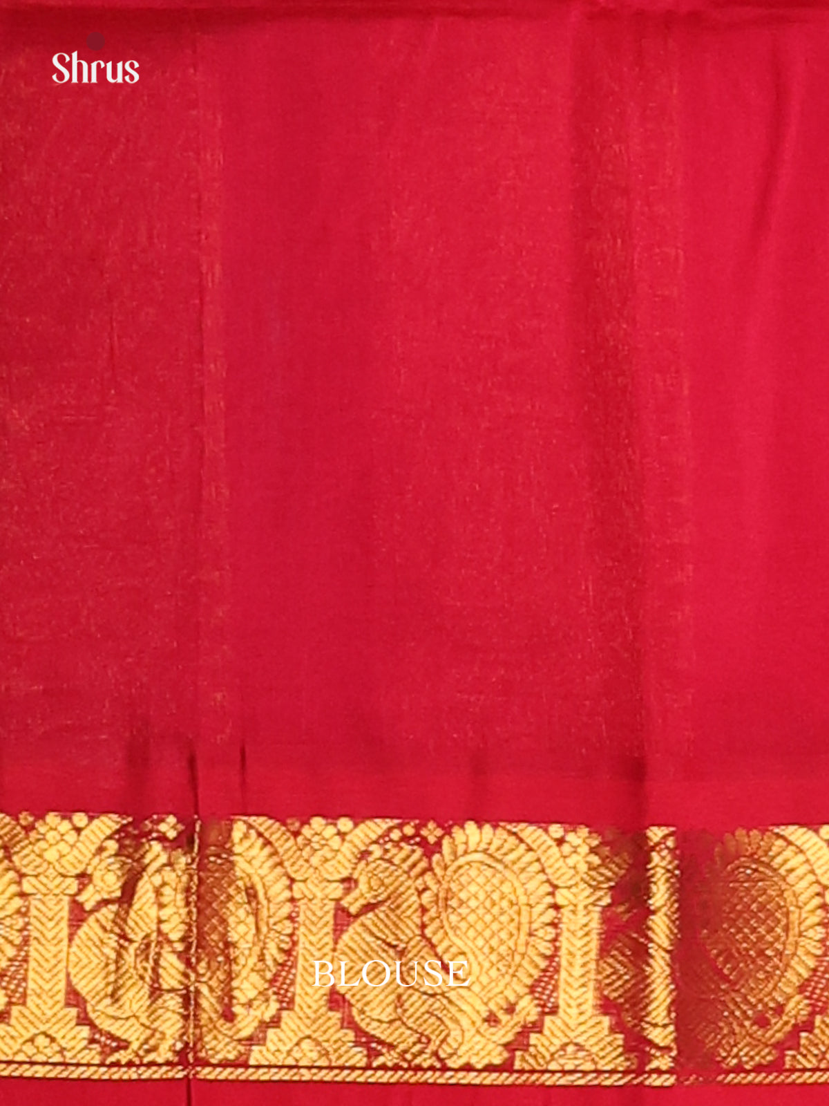 Beautiful Black Silk Cotton Saree with gold zari peacock motifs in Red border - Shop on Shrus.com