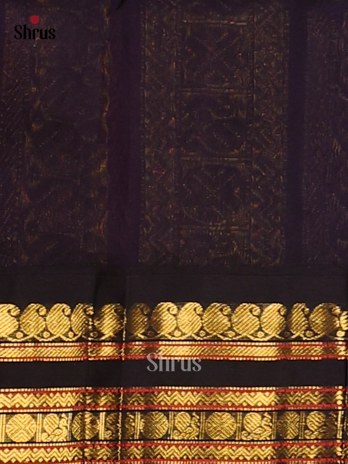 Elegant Pink Silk Cotton Saree with Zari Buttas & Black Zari Brocade Pallu - Shop on Shrus.com