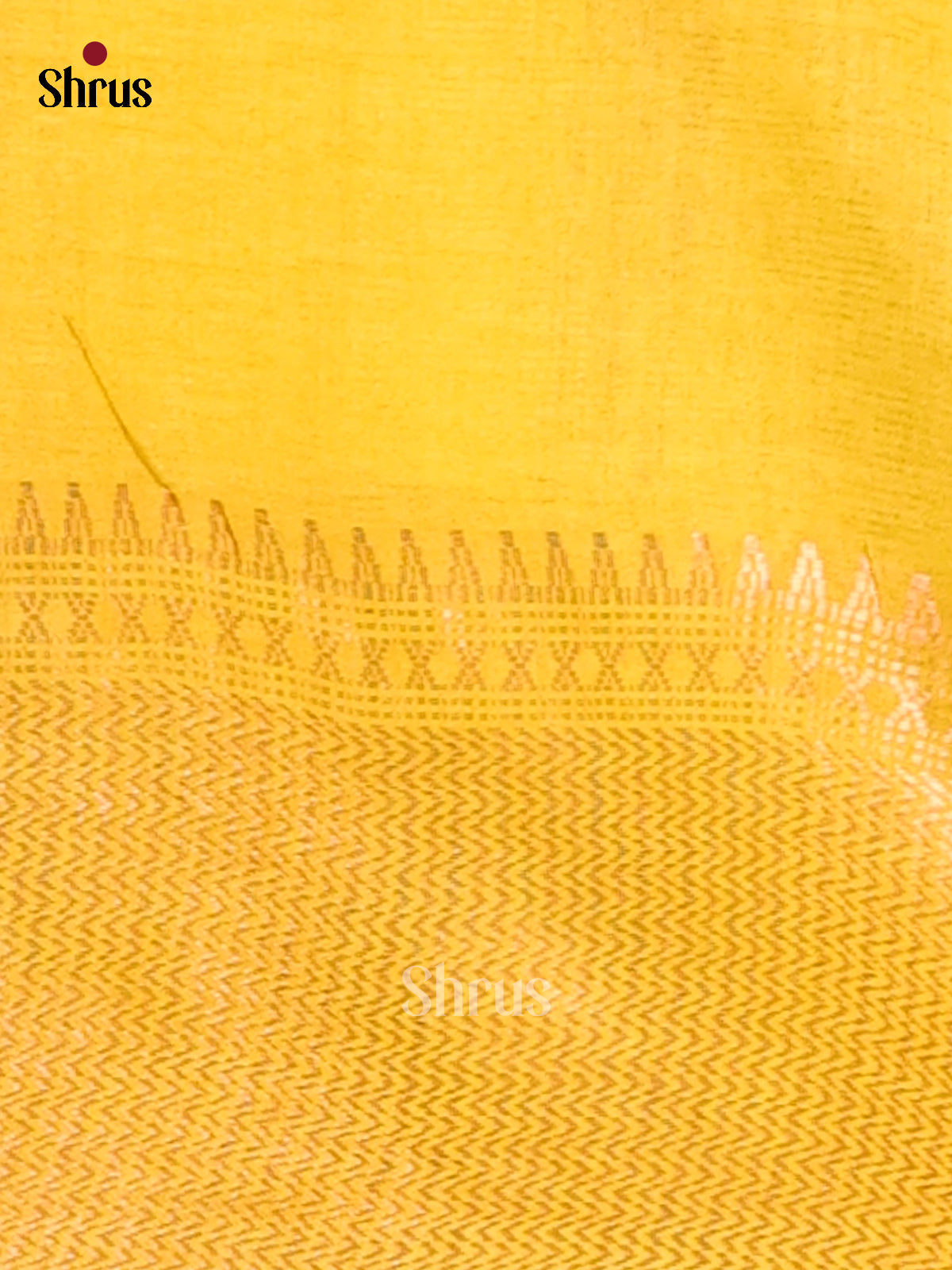 Brown with Yellow - Shibori Saree - Shop on Shrus.com