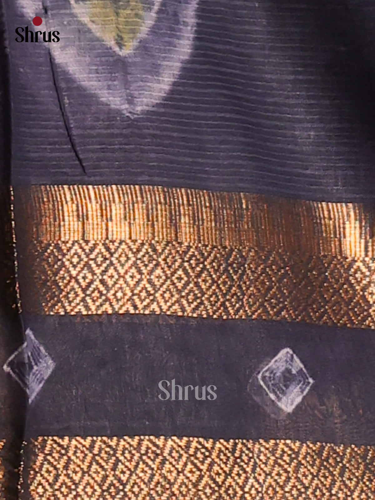 Black - Shibori Saree - Shop on Shrus.com