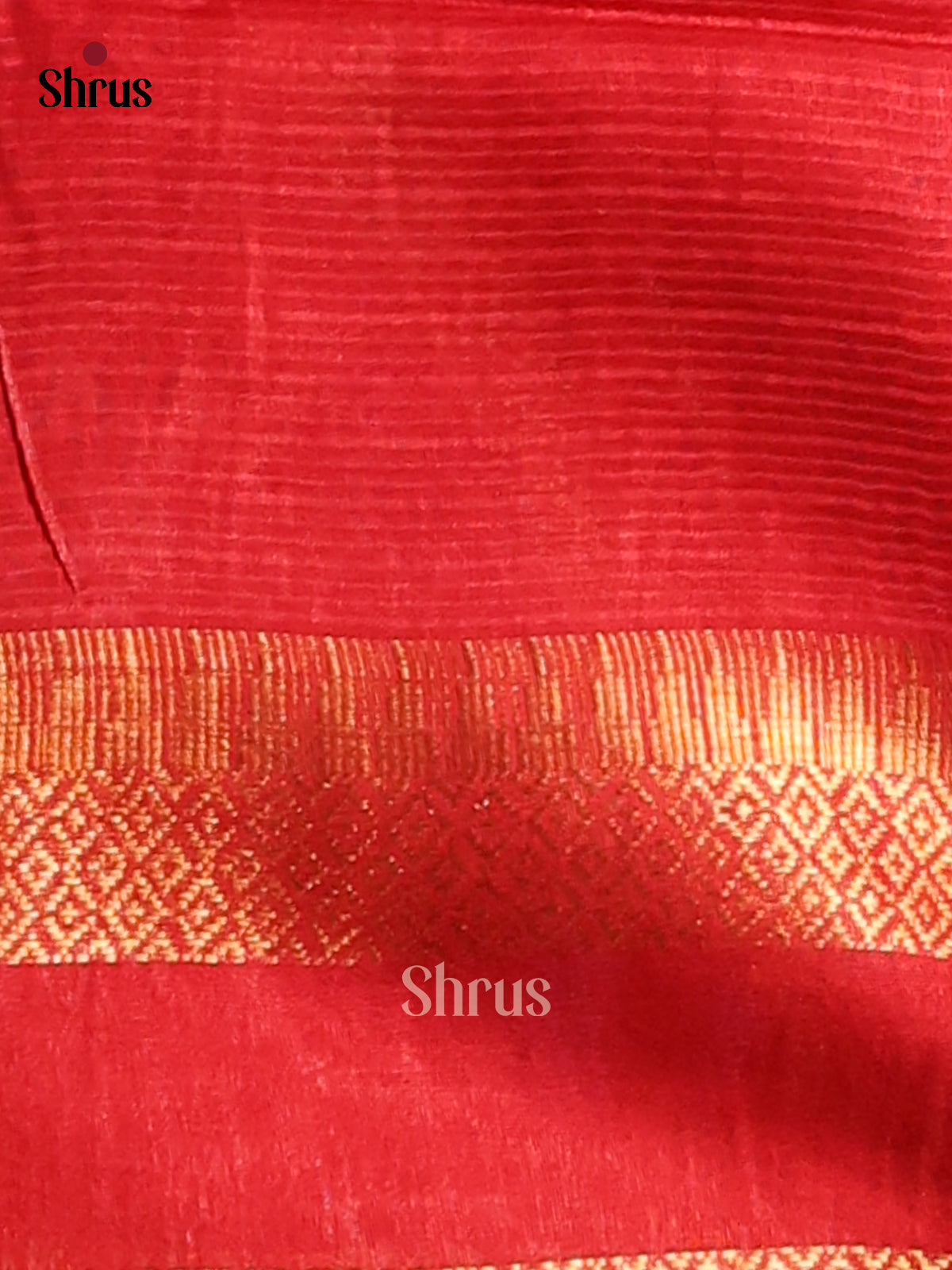 Black & Red- Shibori Saree - Shop on Shrus.com