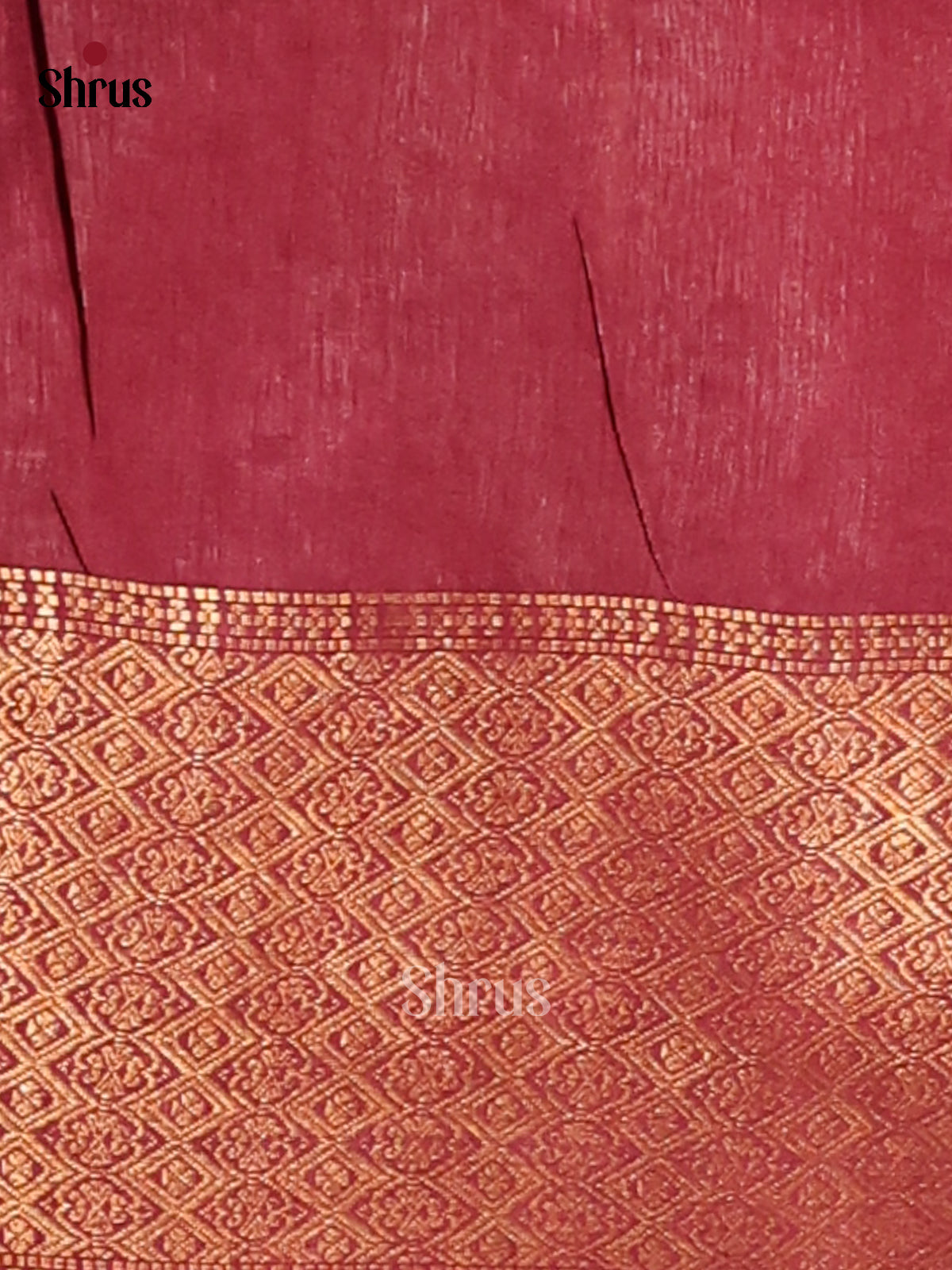 Cream with Red - Shibori Saree - Shop on Shrus.com