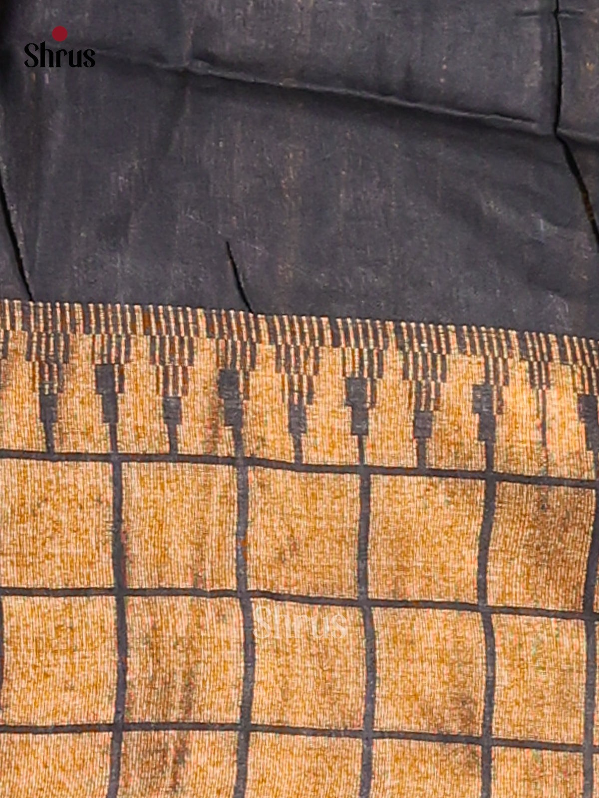 Grey & Black - Shibori Saree - Shop on Shrus.com