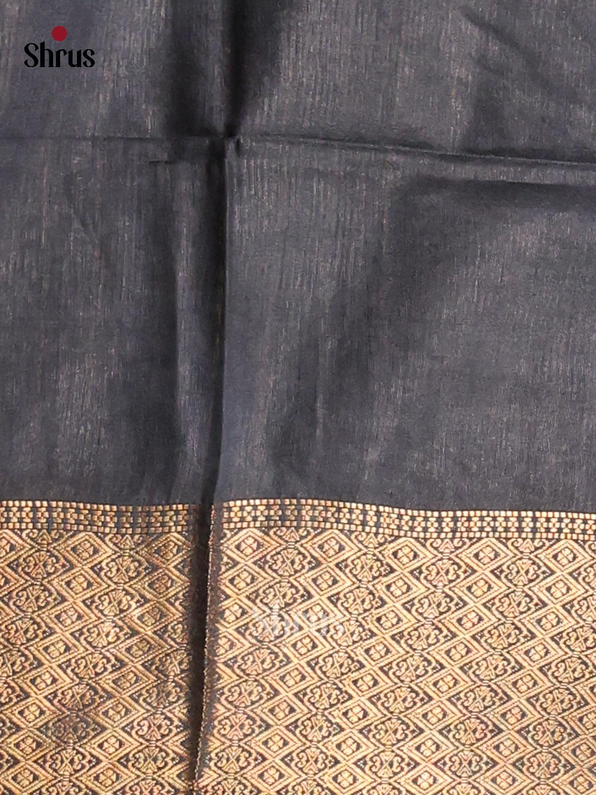 Cream & Black - shibori saree - Shop on Shrus.com