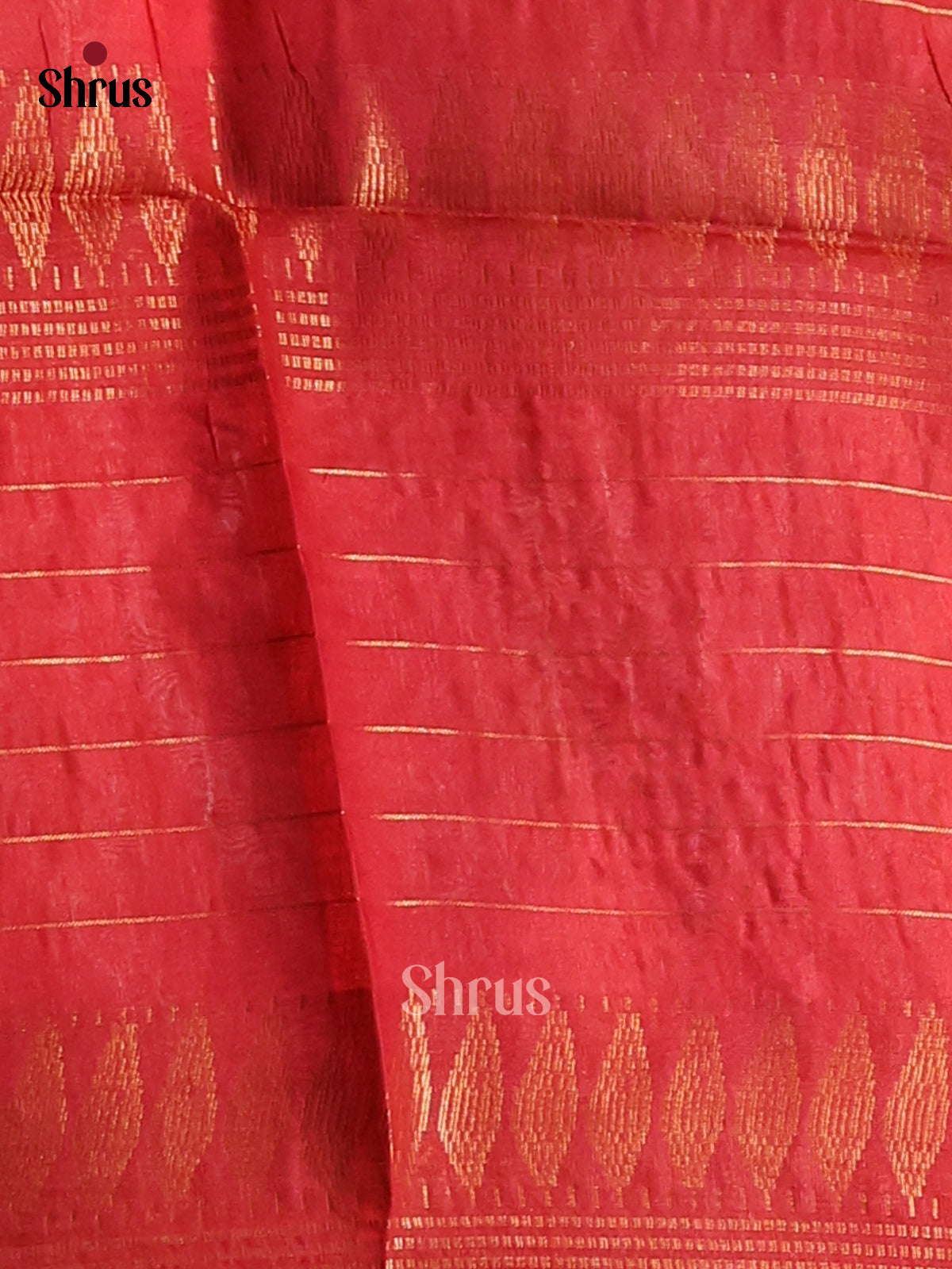 Green with Orangish Pink - shibori saree - Shop on Shrus.com
